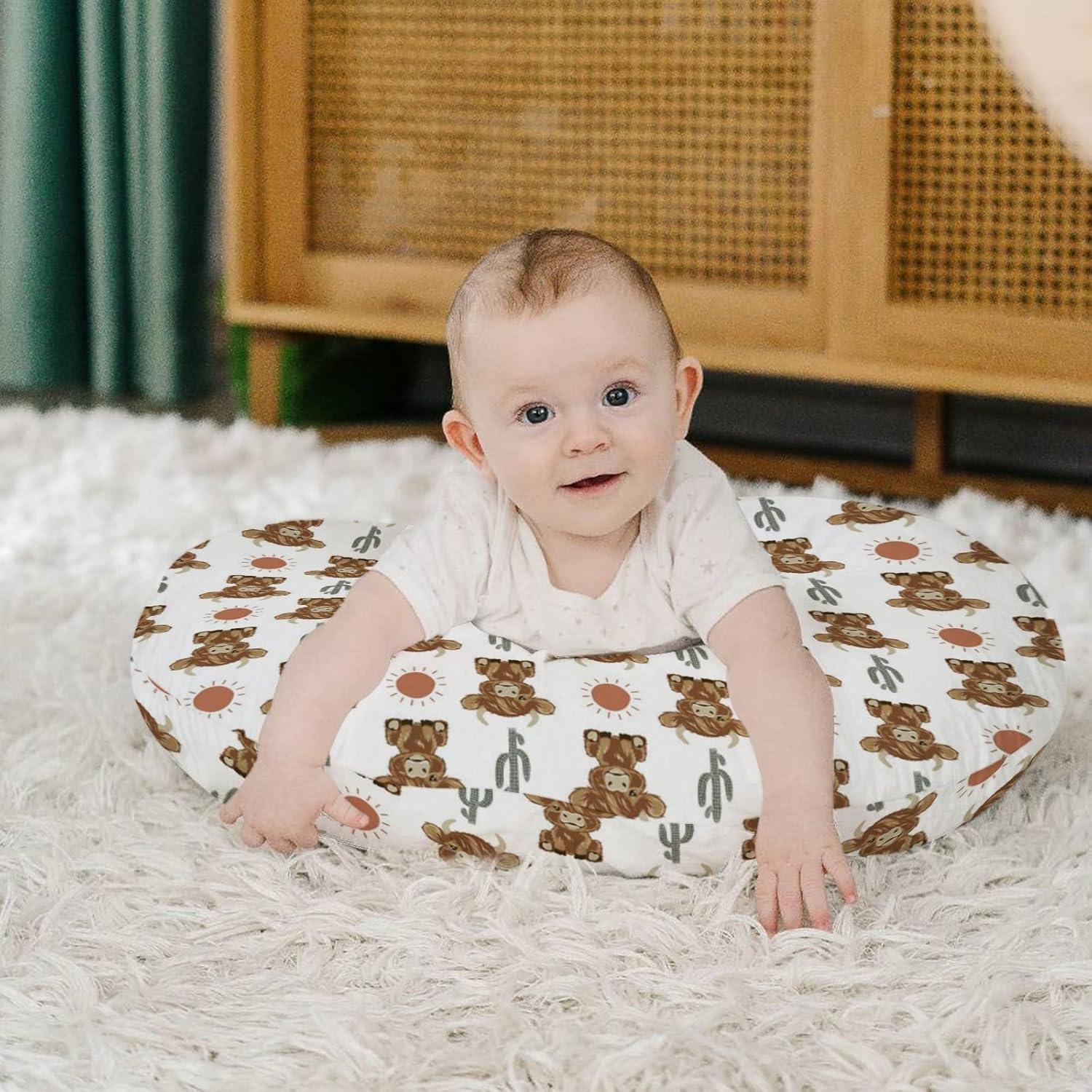 Funda de Almohada de Lactancia HawSkgFub Boho Vaca 55.88x45.72cm