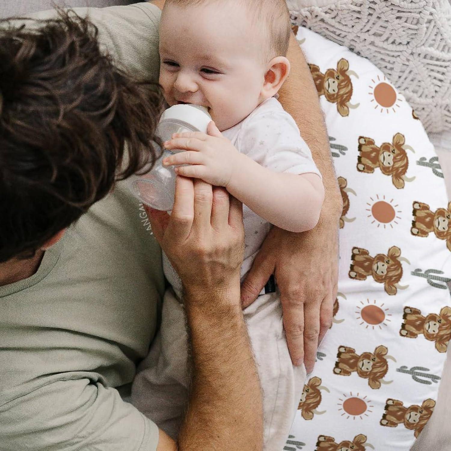 Funda de Almohada de Lactancia HawSkgFub Boho Vaca 55.88x45.72cm