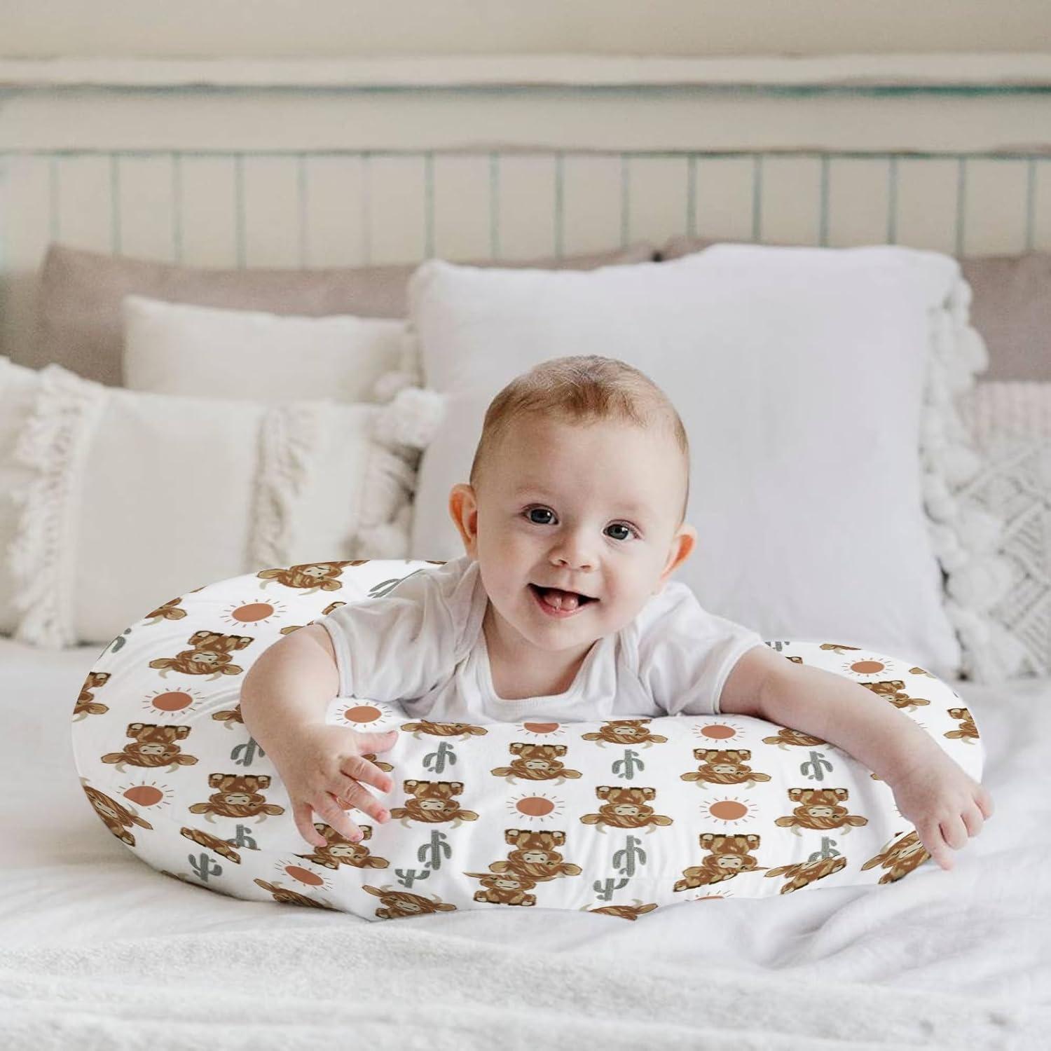 Funda de Almohada de Lactancia HawSkgFub Boho Vaca 55.88x45.72cm