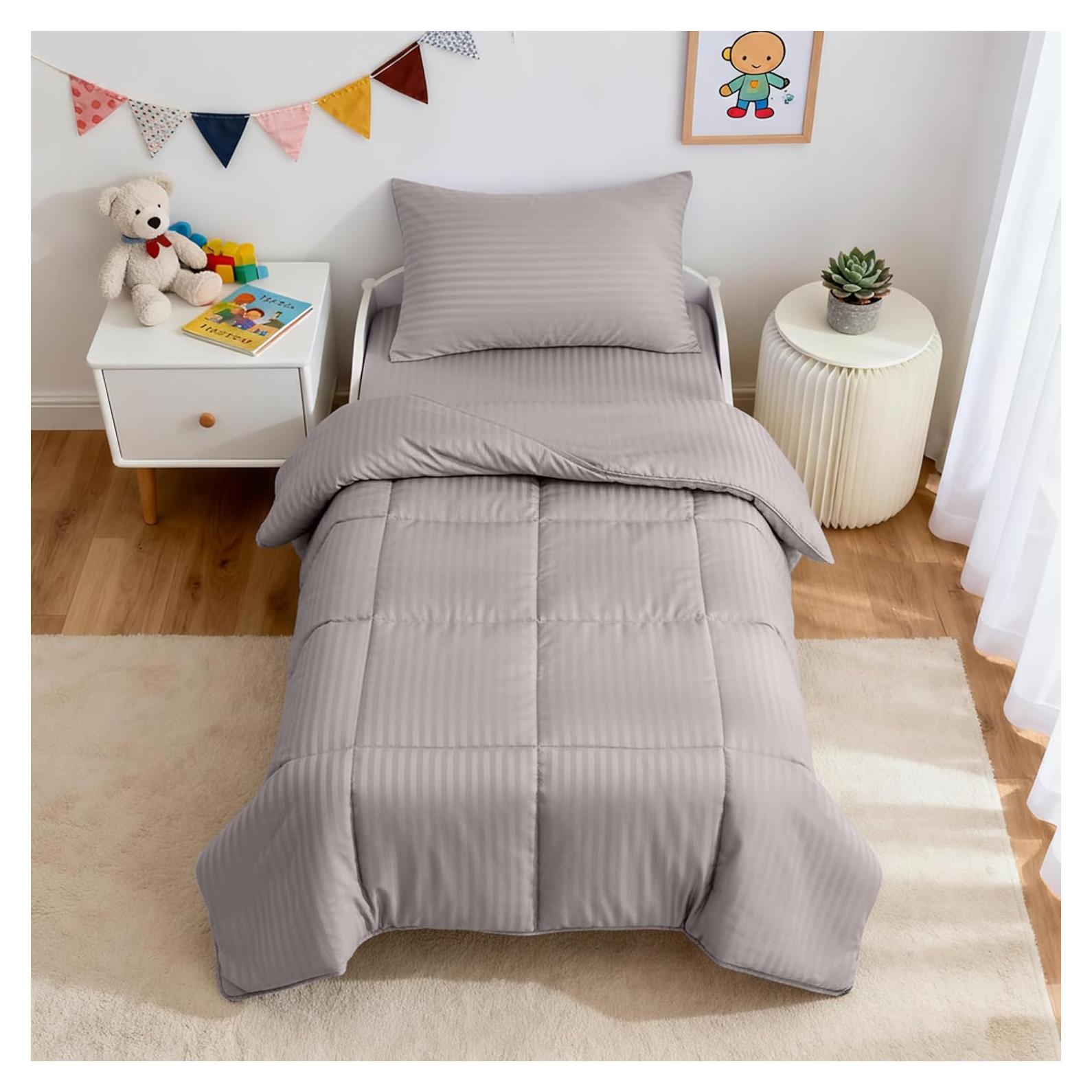 Conjunto de Ropa de Cama ZPECC para Niños 4 Piezas Hipoalergénico