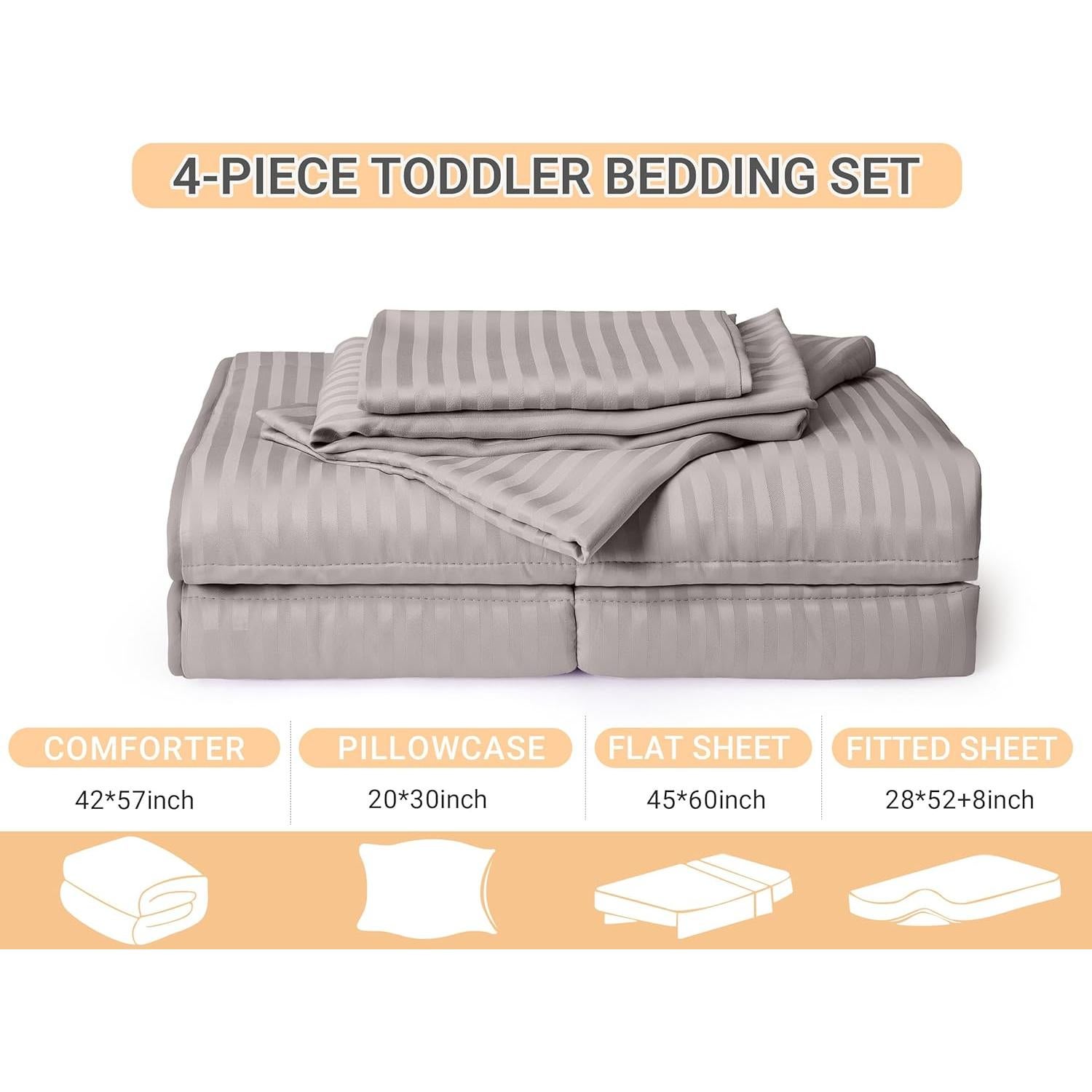 Conjunto de Ropa de Cama ZPECC para Niños 4 Piezas Hipoalergénico