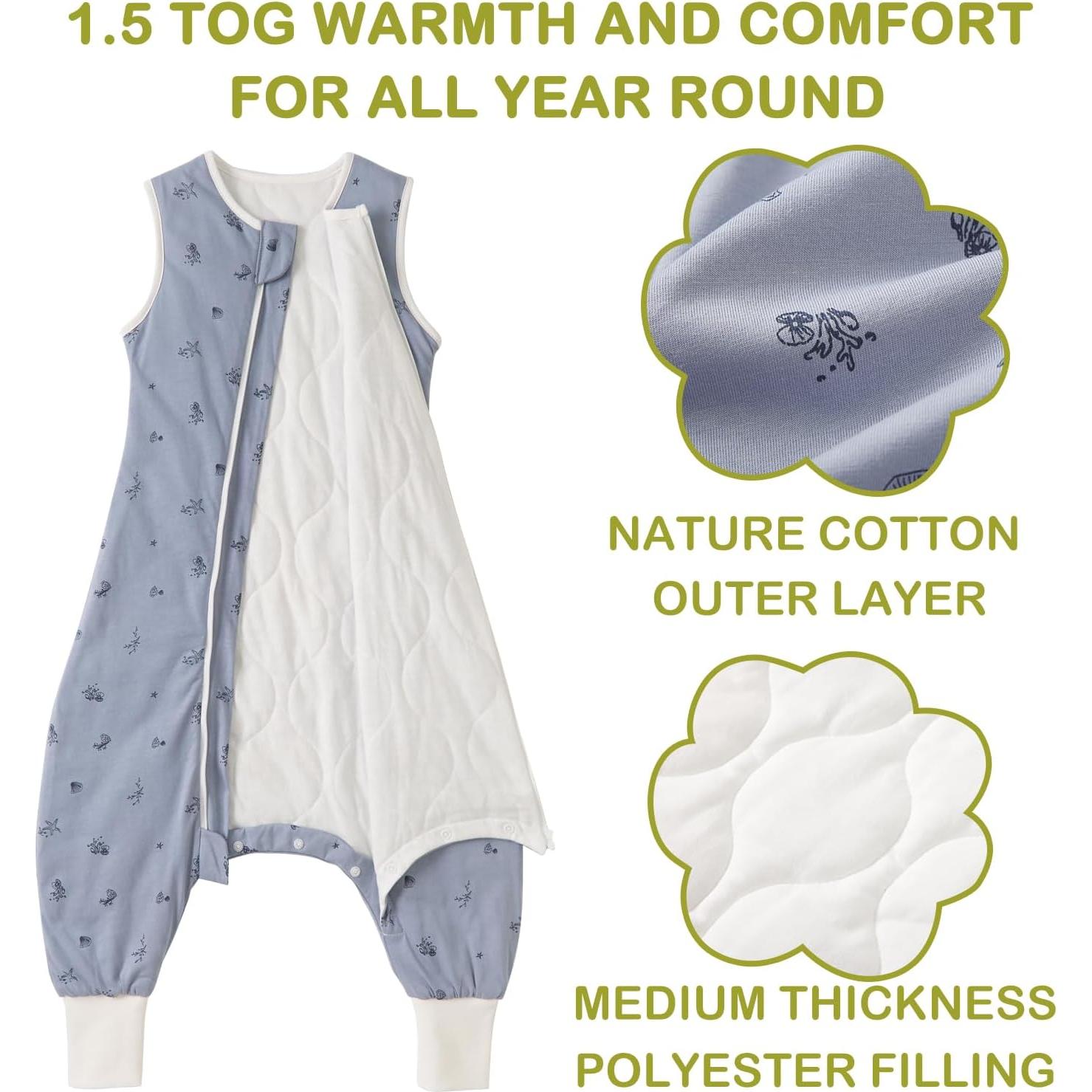 Saco de Sueño Nivolltha 1.5 TOG Algodón Orgánico Océano M