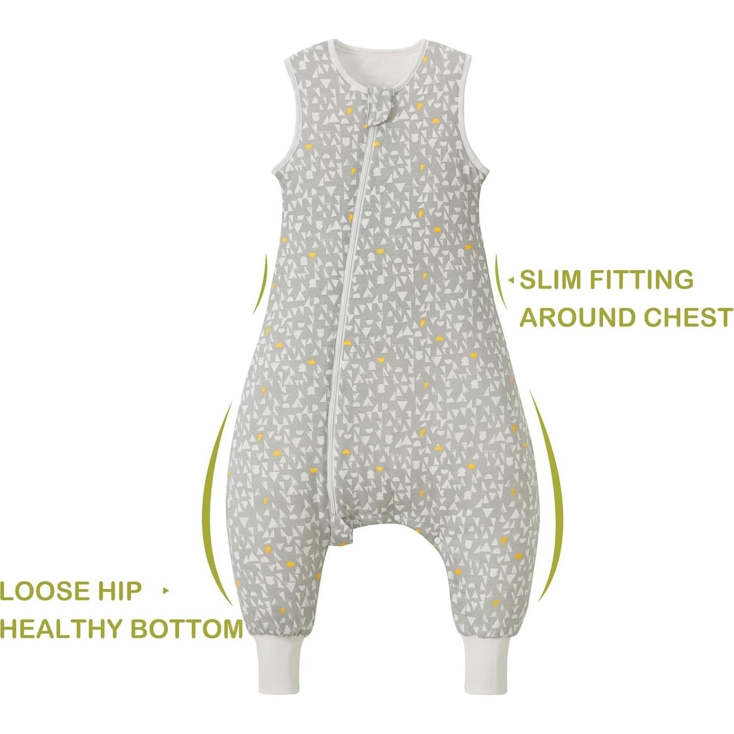 Saco de Sueño 1.5 TOG Nivolltha con Piernas 100% Algodón Orgánico