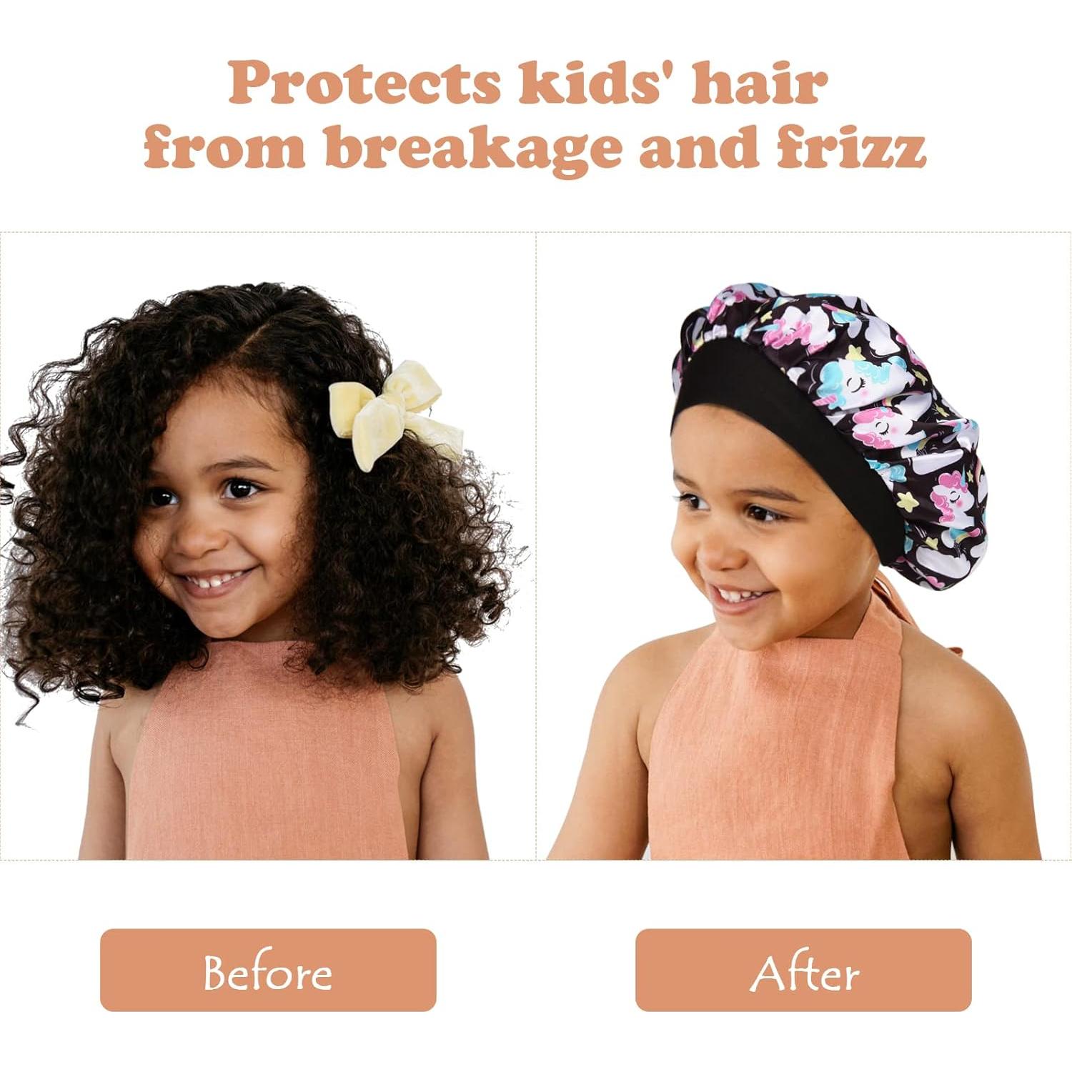 Bonetes de Seda para Niñas Selalu - 4 Pcs, Ajustables, Suaves