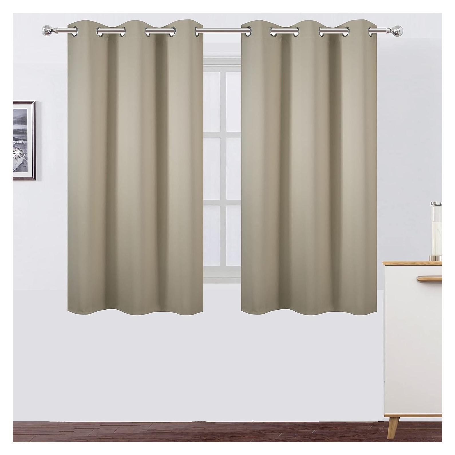 Cortinas Blackout Beige LEMOMO 86 x 137 cm - Juego de 2 Paneles