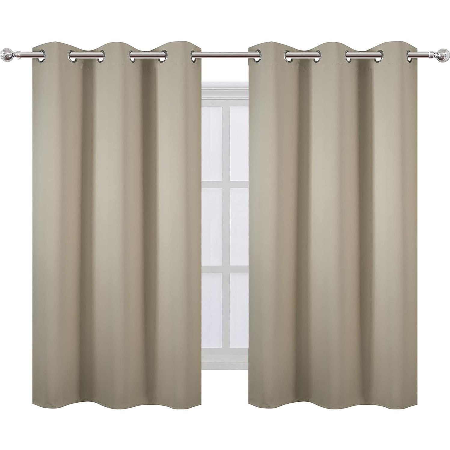 Cortinas Blackout Beige LEMOMO 86 x 137 cm - Juego de 2 Paneles