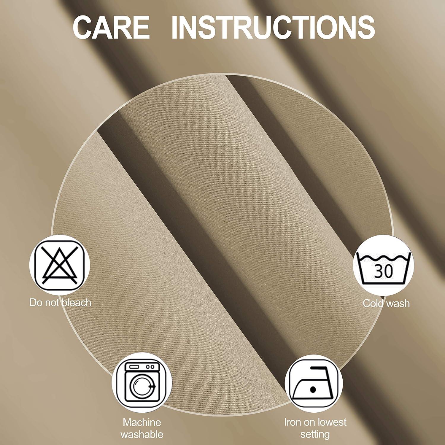 Cortinas Blackout Beige LEMOMO 86 x 137 cm - Juego de 2 Paneles