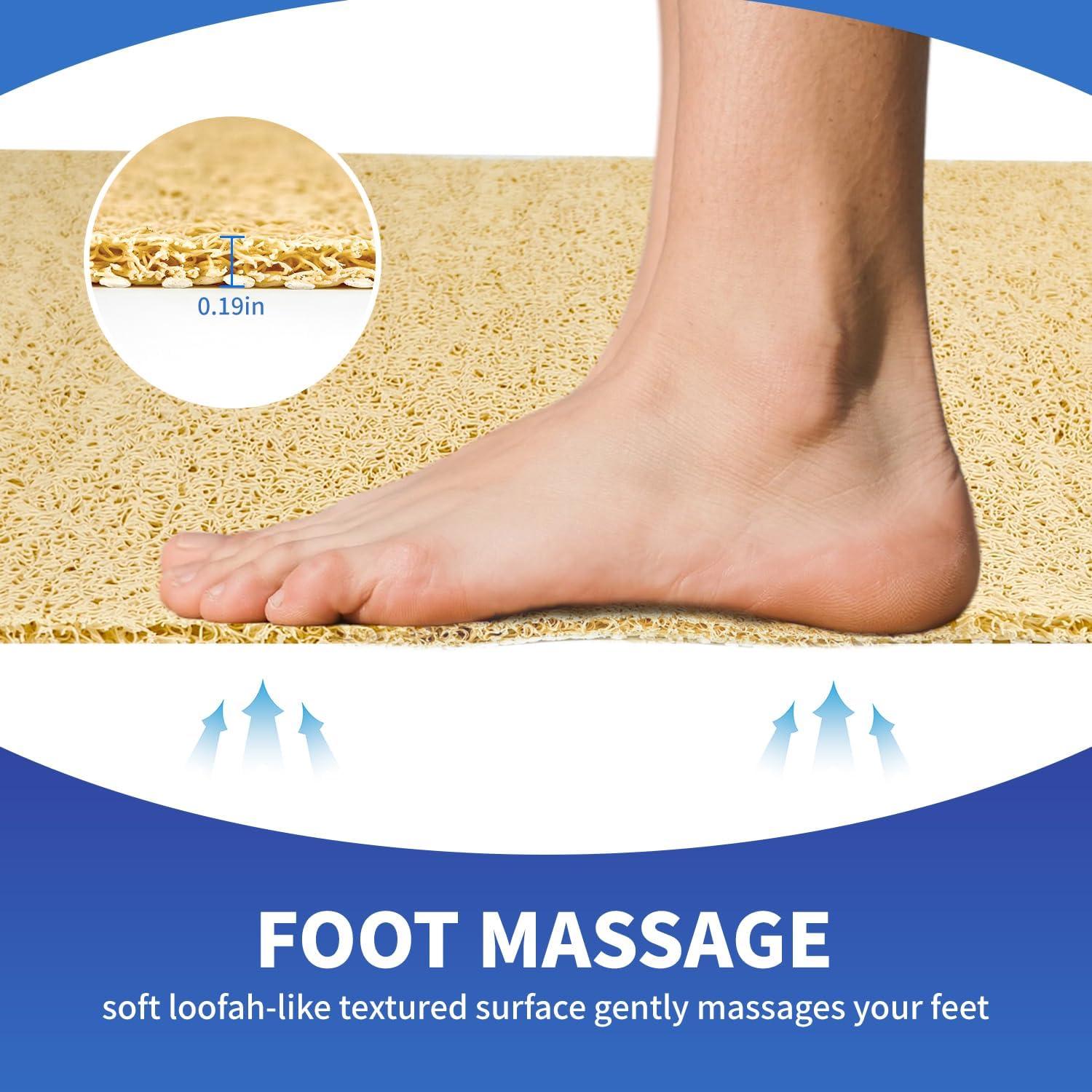 Alfombra de Ducha Antideslizante YOUWEIQU Beige 41x61 cm