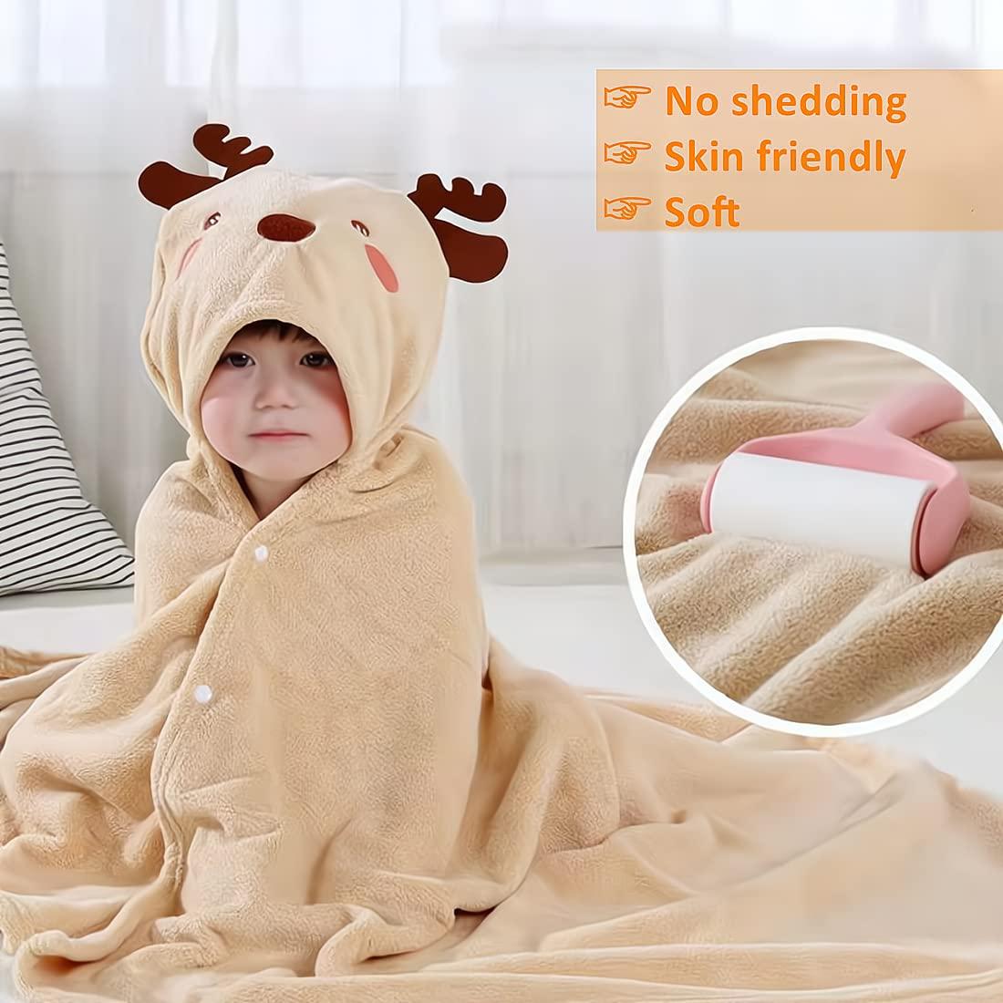 Toalla con Capucha para Bebé BEENIFIC Alce Marrón 68.58x142.24cm