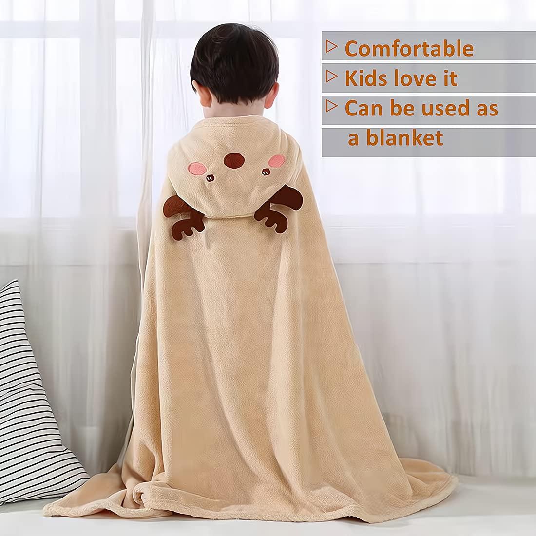 Toalla con Capucha para Bebé BEENIFIC Alce Marrón 68.58x142.24cm