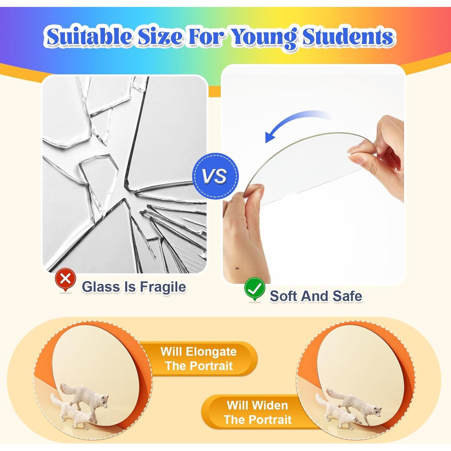 Espejos Acrílicos Redondos Dandat 10 Pcs 15.5 cm Irrompibles