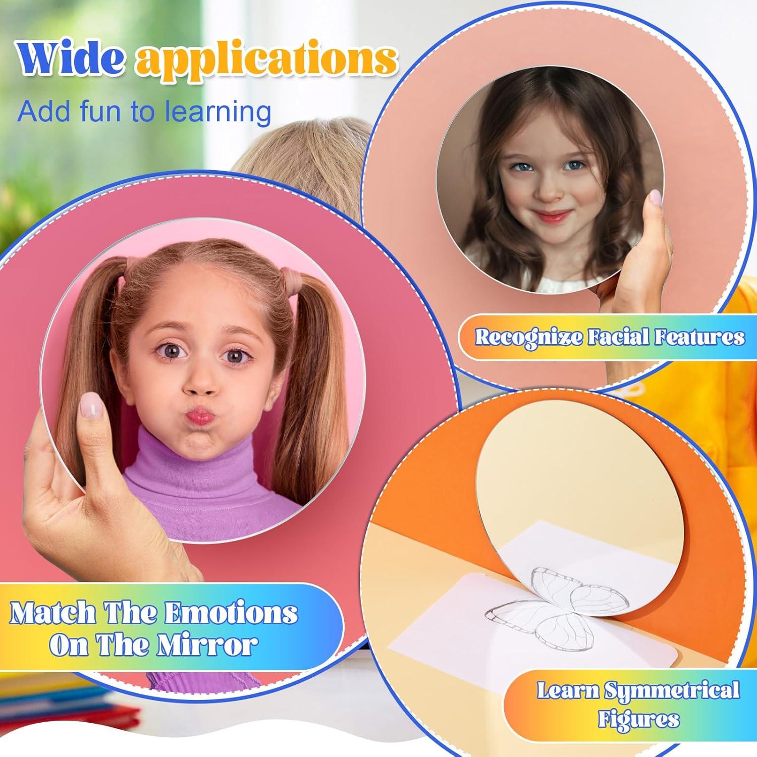 Espejos Acrílicos Redondos Dandat 10 Pcs 15.5 cm Irrompibles