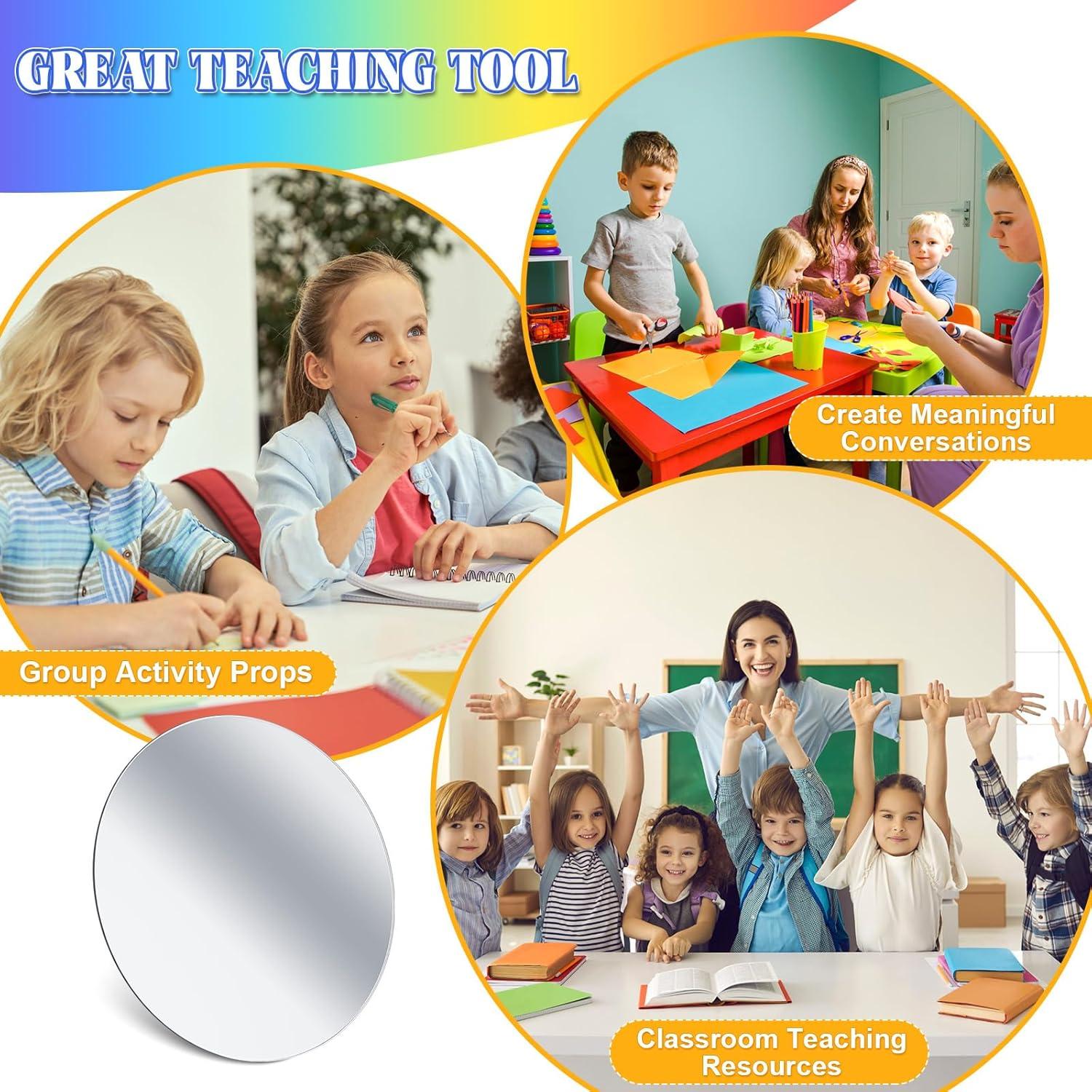 Espejos Acrílicos Redondos Dandat 10 Pcs 15.5 cm Irrompibles