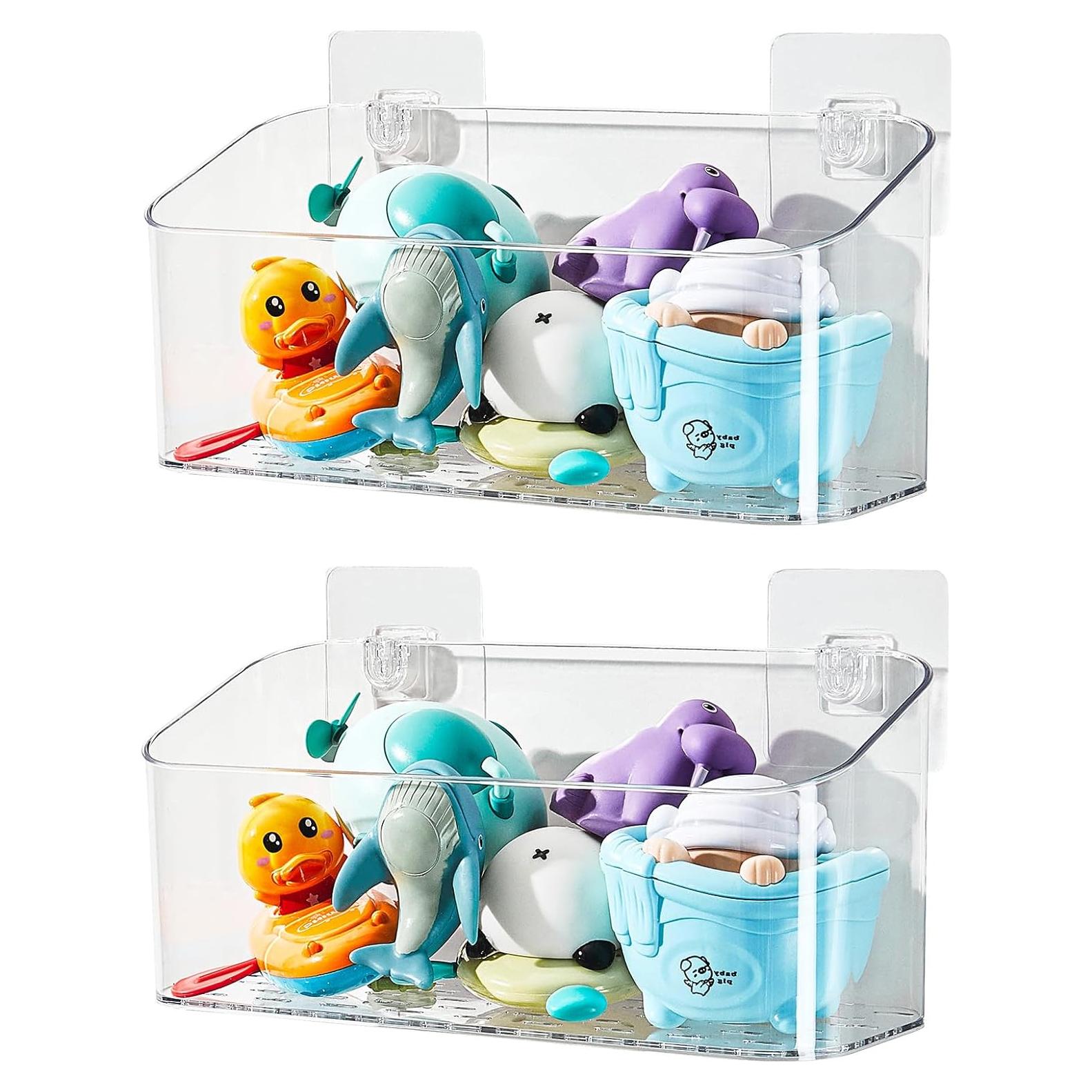 Organizador de Juguetes de Baño CQUNM Transparente 2 Paquete