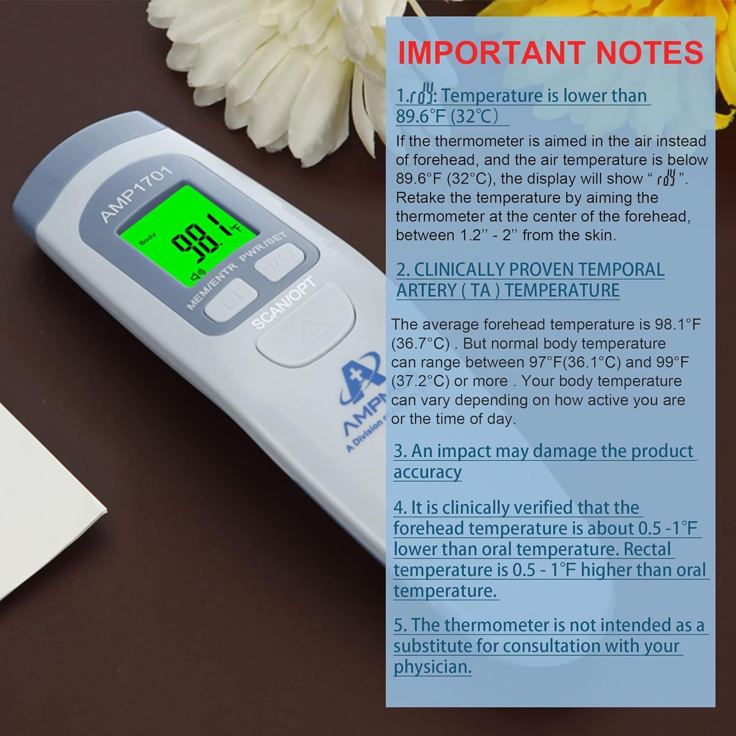 Termómetro Digital Infrarrojo Amplim para Adultos y Bebés