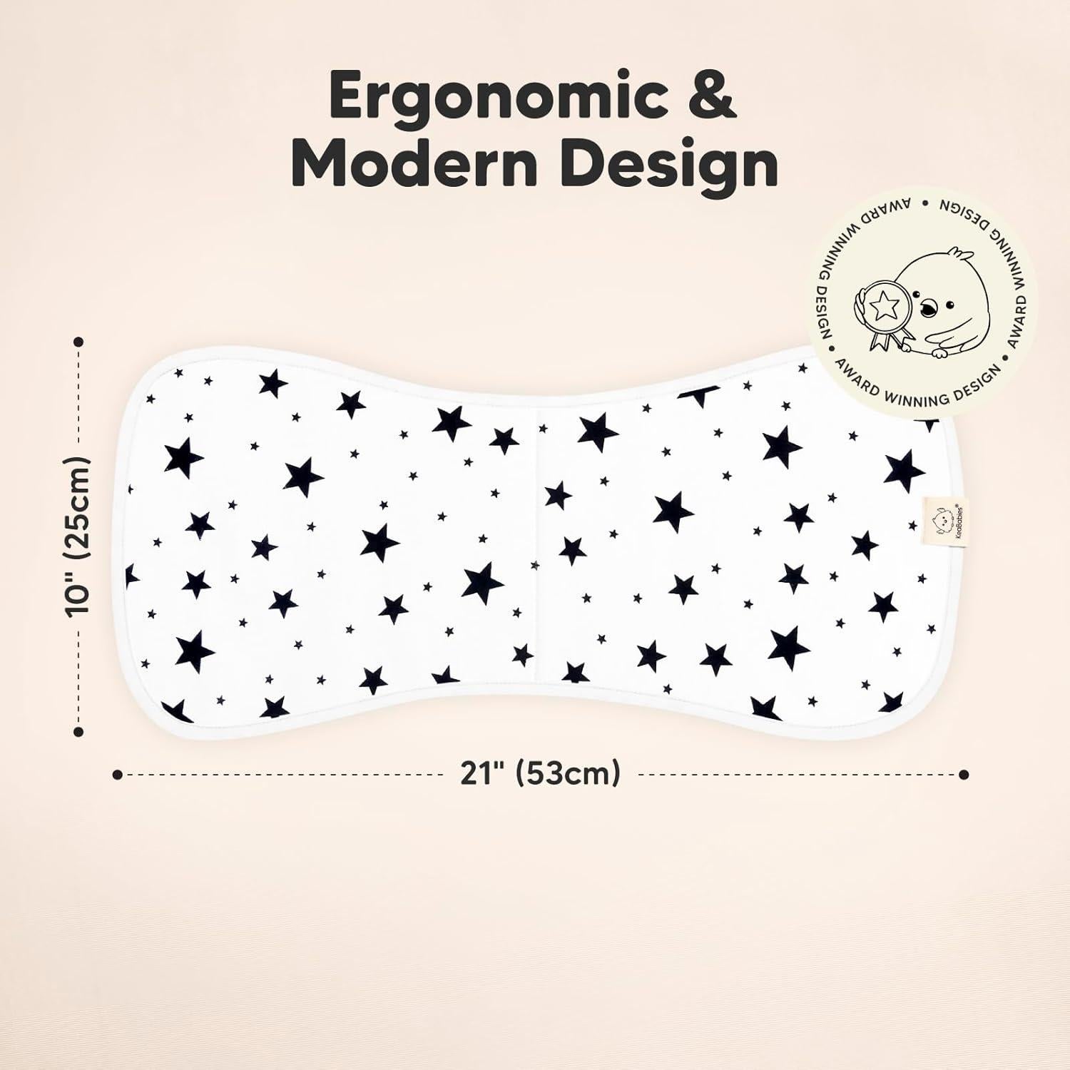 Paños de Eructo Orgánicos KeaBabies - 5 Unidades 53x25 cm