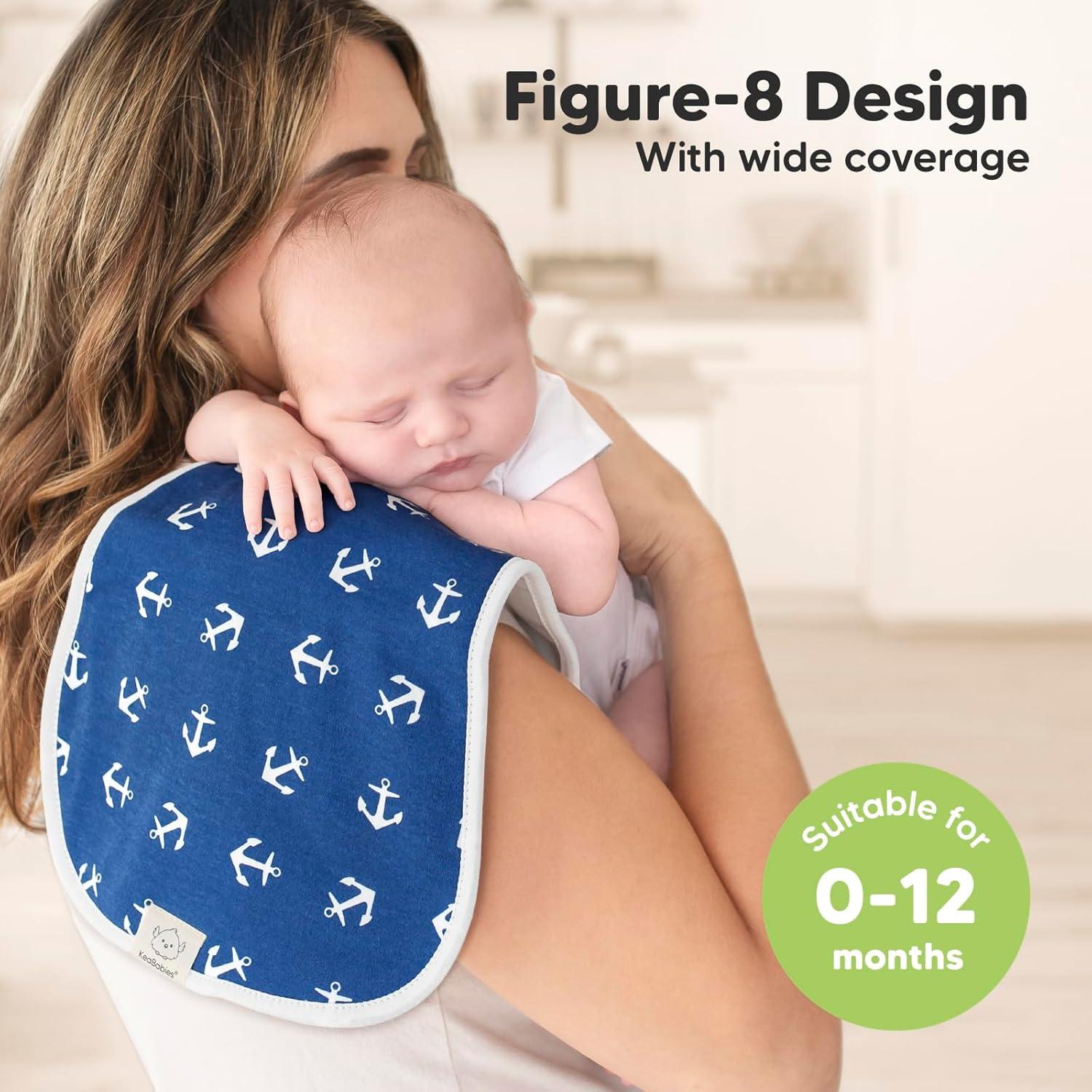 Paños de Eructo Orgánicos KeaBabies - 5 Unidades 53x25 cm