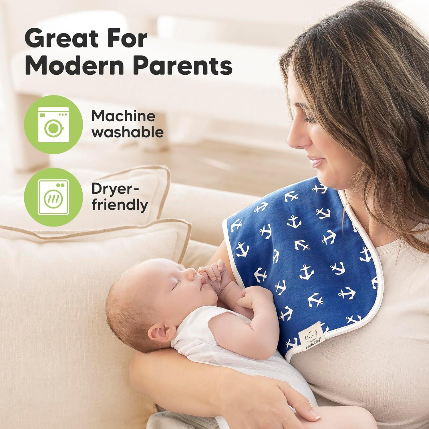 Paños de Eructo Orgánicos KeaBabies - 5 Unidades 53x25 cm