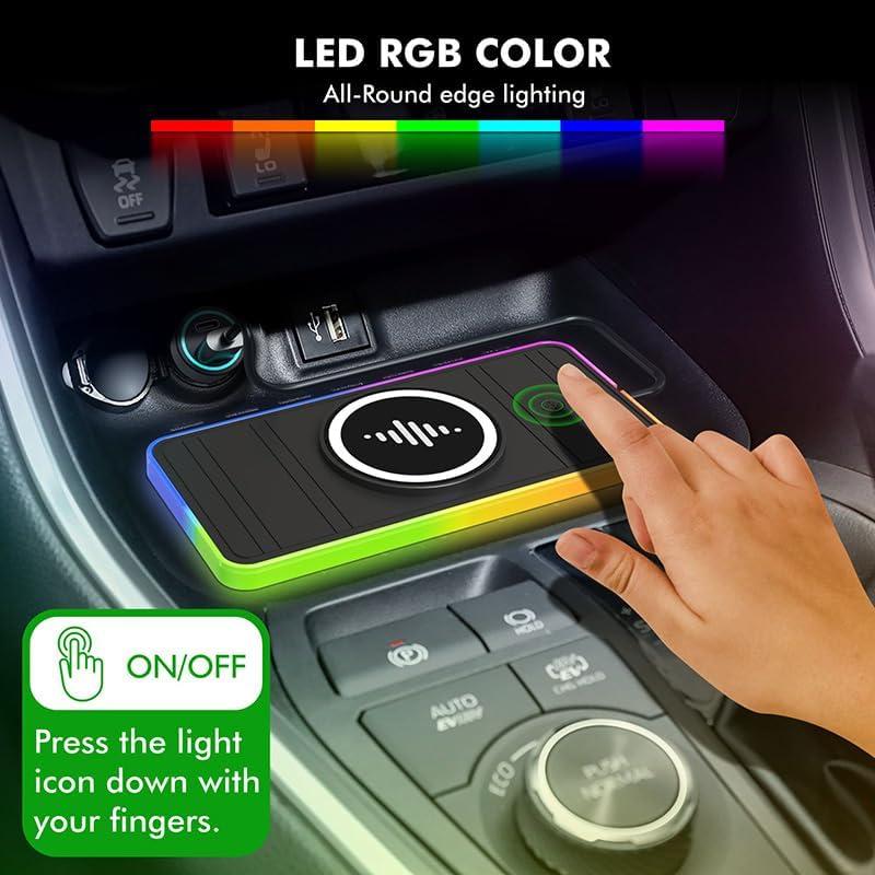 Base de Carga Inalámbrica para Coche LANSEMKU 15W RGB