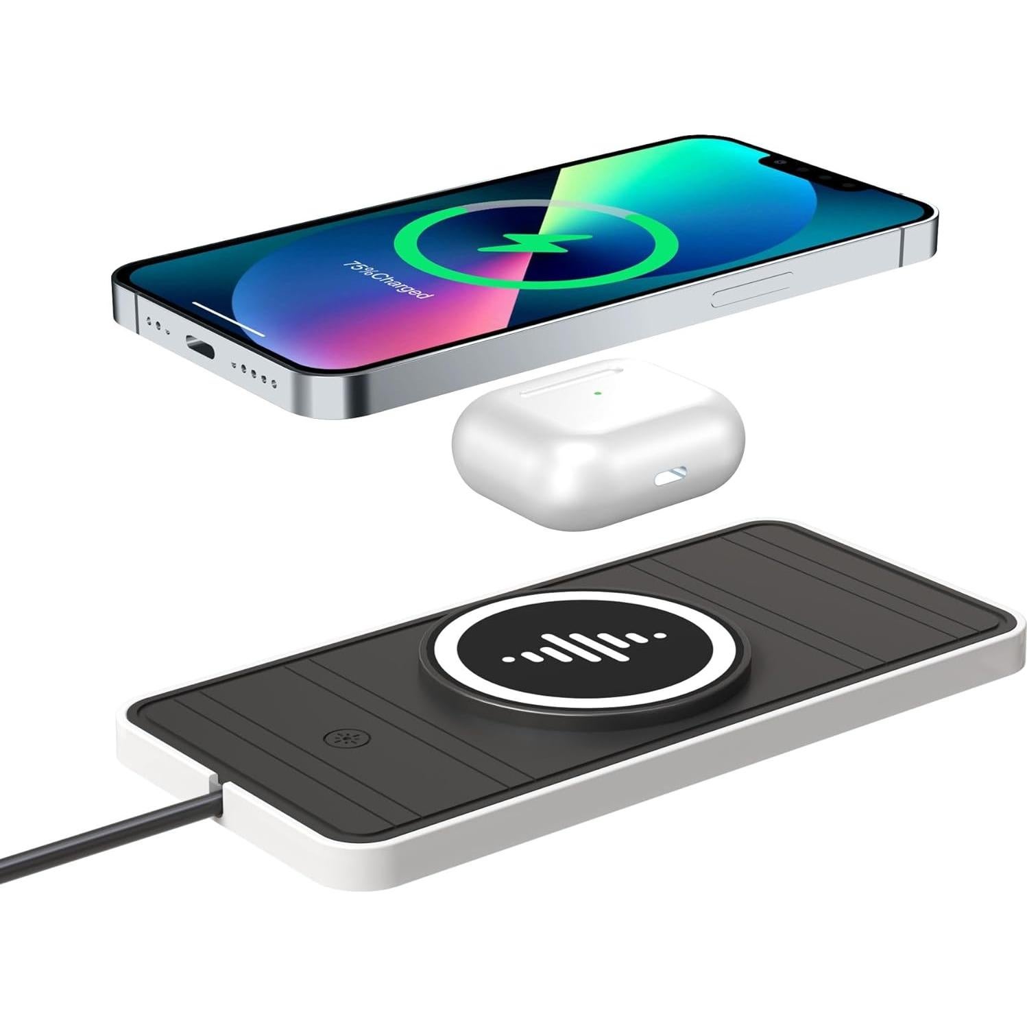 Base de Carga Inalámbrica para Coche LANSEMKU 15W RGB