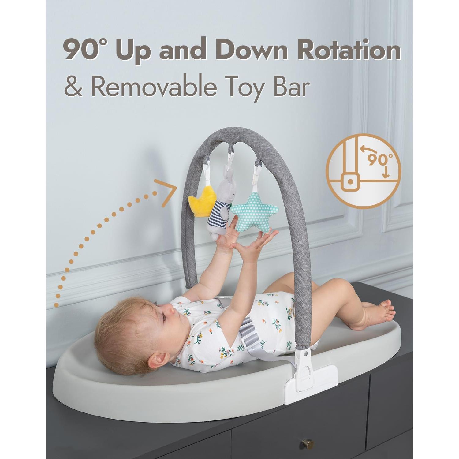 Almohadilla para Cambiar Bebés Papablic Gris Pro, Impermeable y Antideslizante