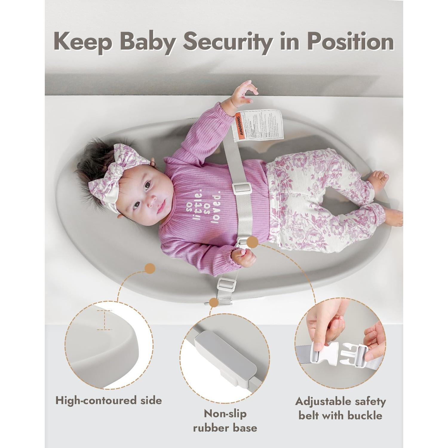 Almohadilla para Cambiar Bebés Papablic Gris Pro, Impermeable y Antideslizante