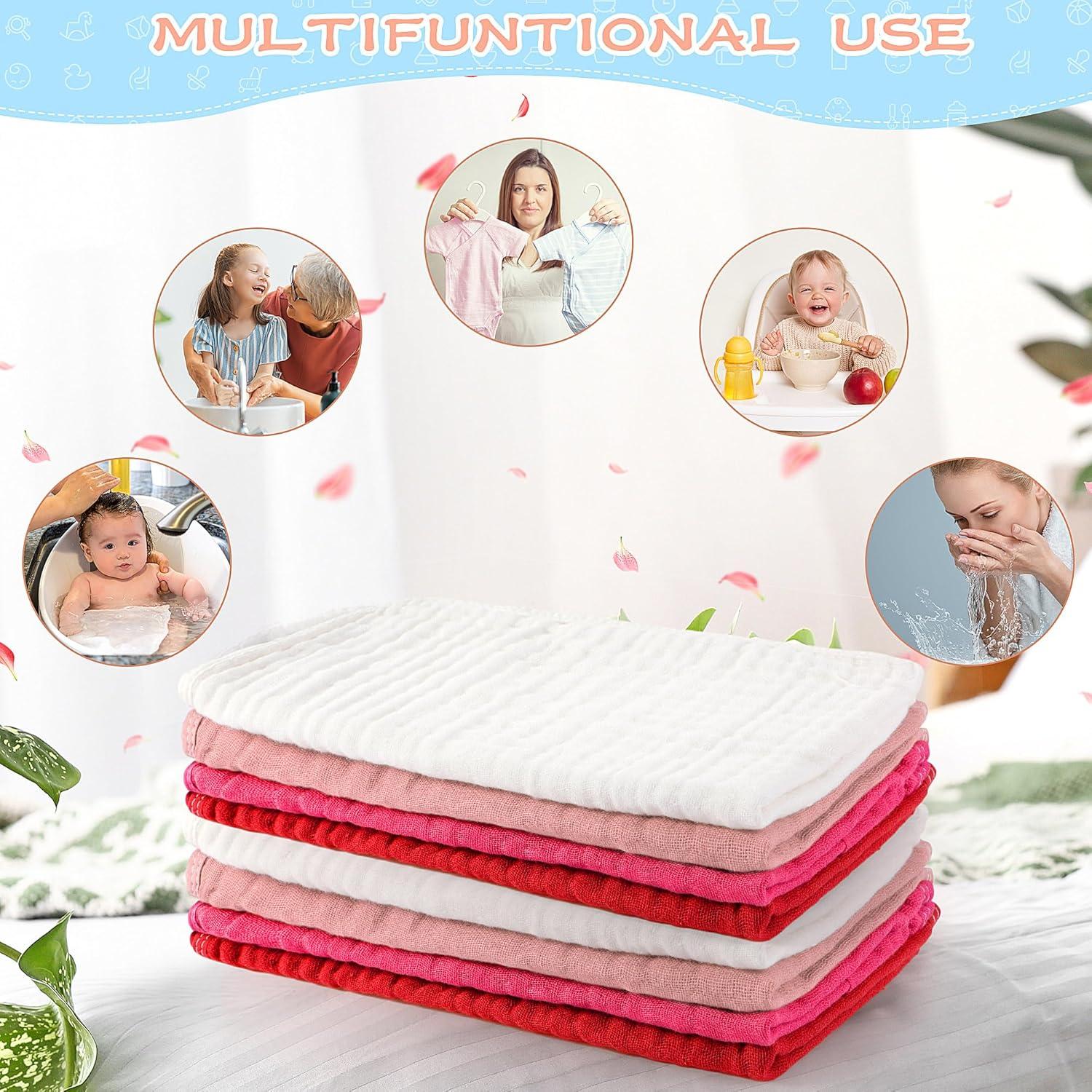 Buryeah Pañales de Eructo 20 Pcs 50x25 cm 100% Algodón 6 Capas