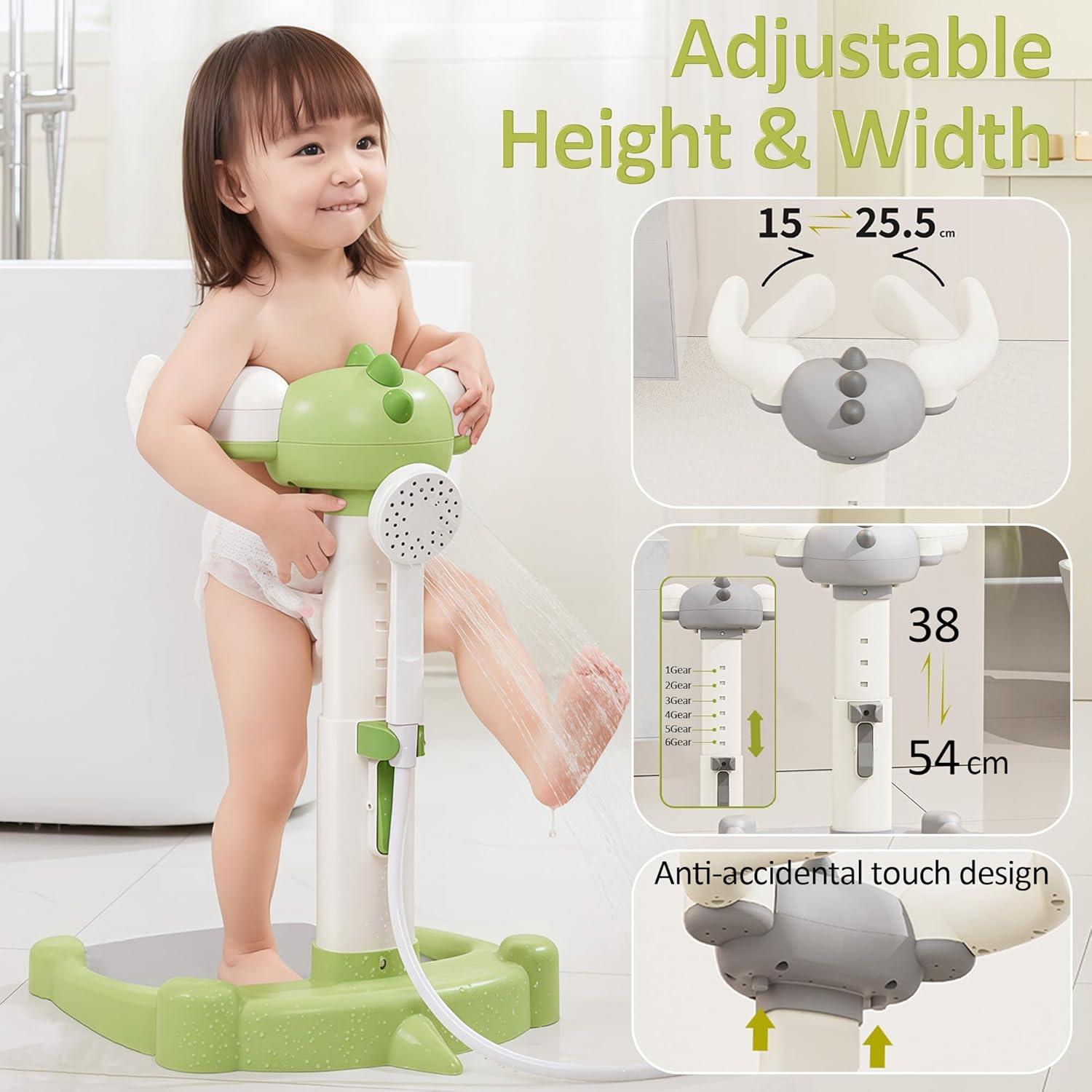 Soporte de Ducha para Bebés Verde - Altura Ajustable y Antideslizante