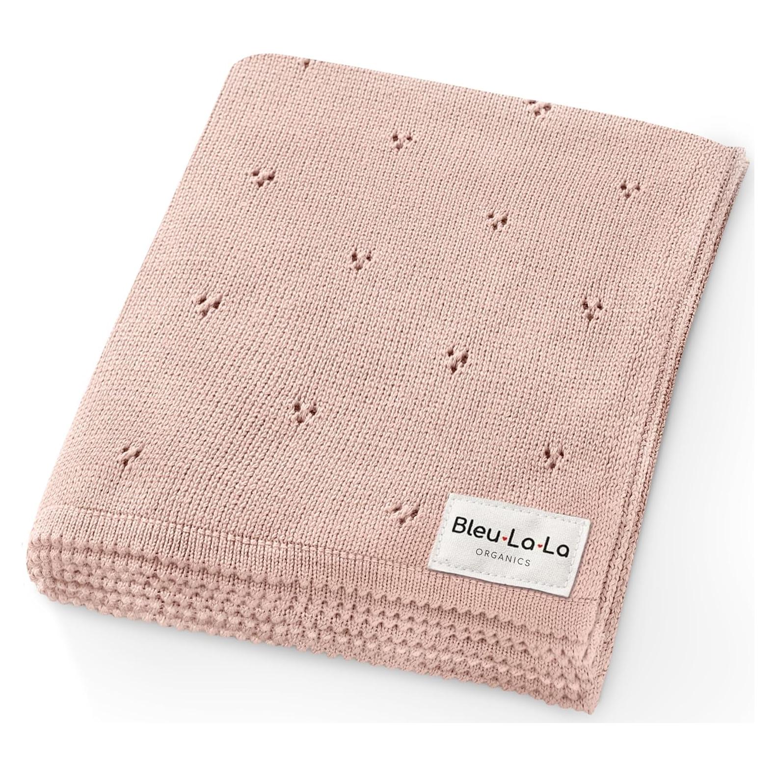 Manta Pointelle Orgánica Bleu La La 91x81 cm Algodón 100%