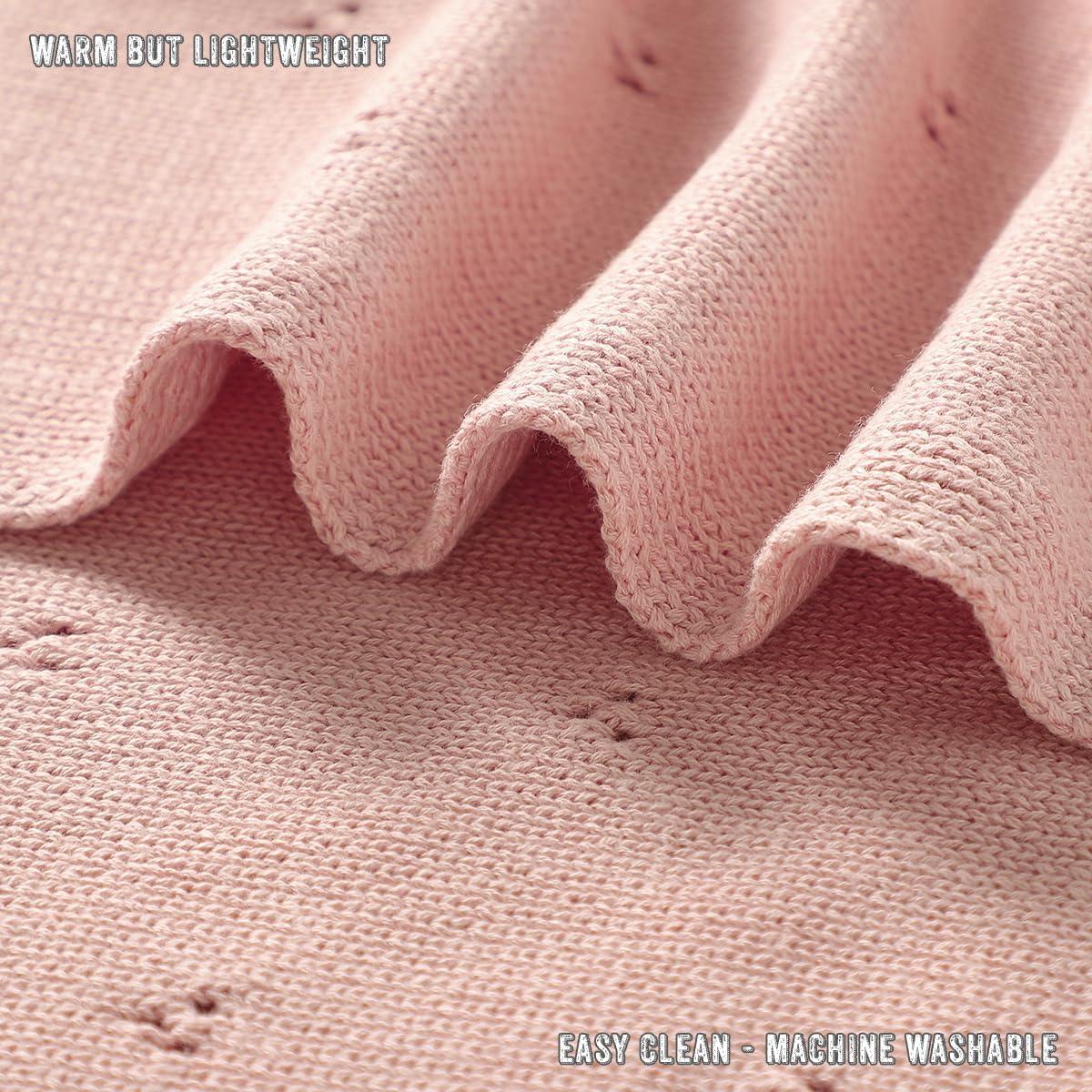 Manta Pointelle Orgánica Bleu La La 91x81 cm Algodón 100%