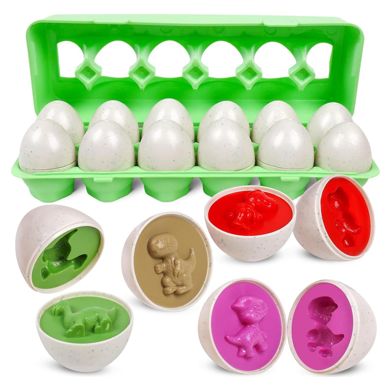 Juguetes Educativos Huevos de Dinosaurio NAODONGLI 12 Piezas