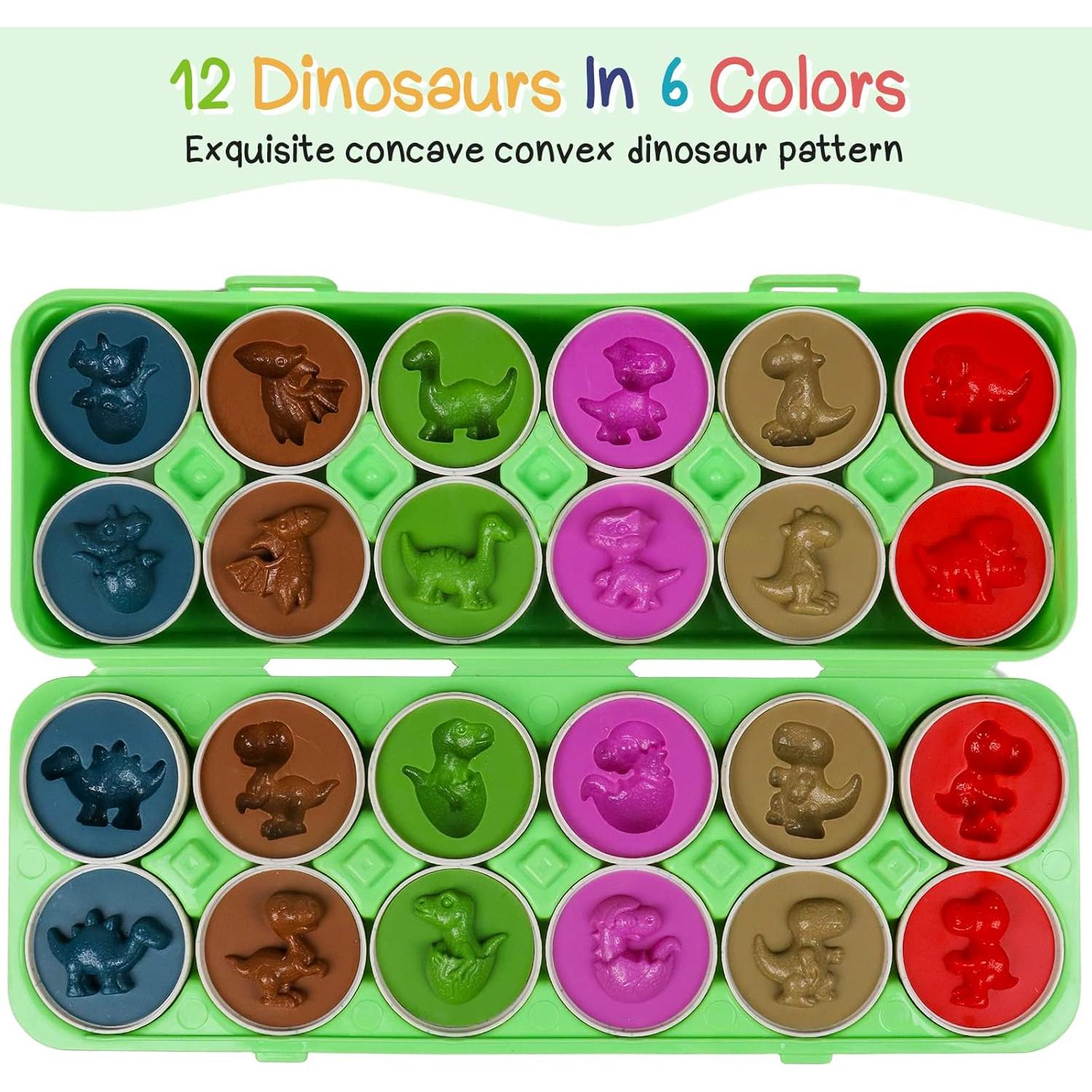 Juguetes Educativos Huevos de Dinosaurio NAODONGLI 12 Piezas