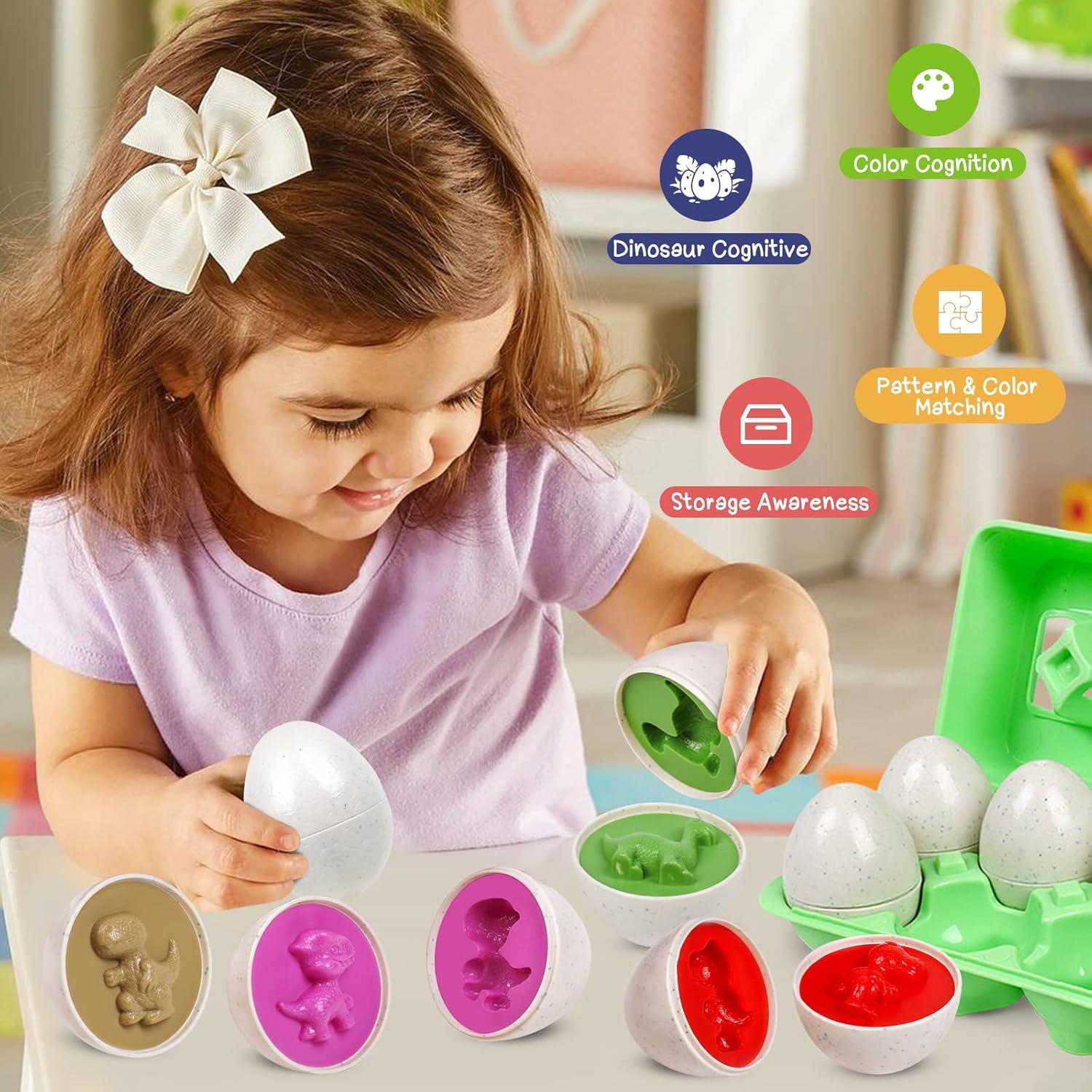 Juguetes Educativos Huevos de Dinosaurio NAODONGLI 12 Piezas