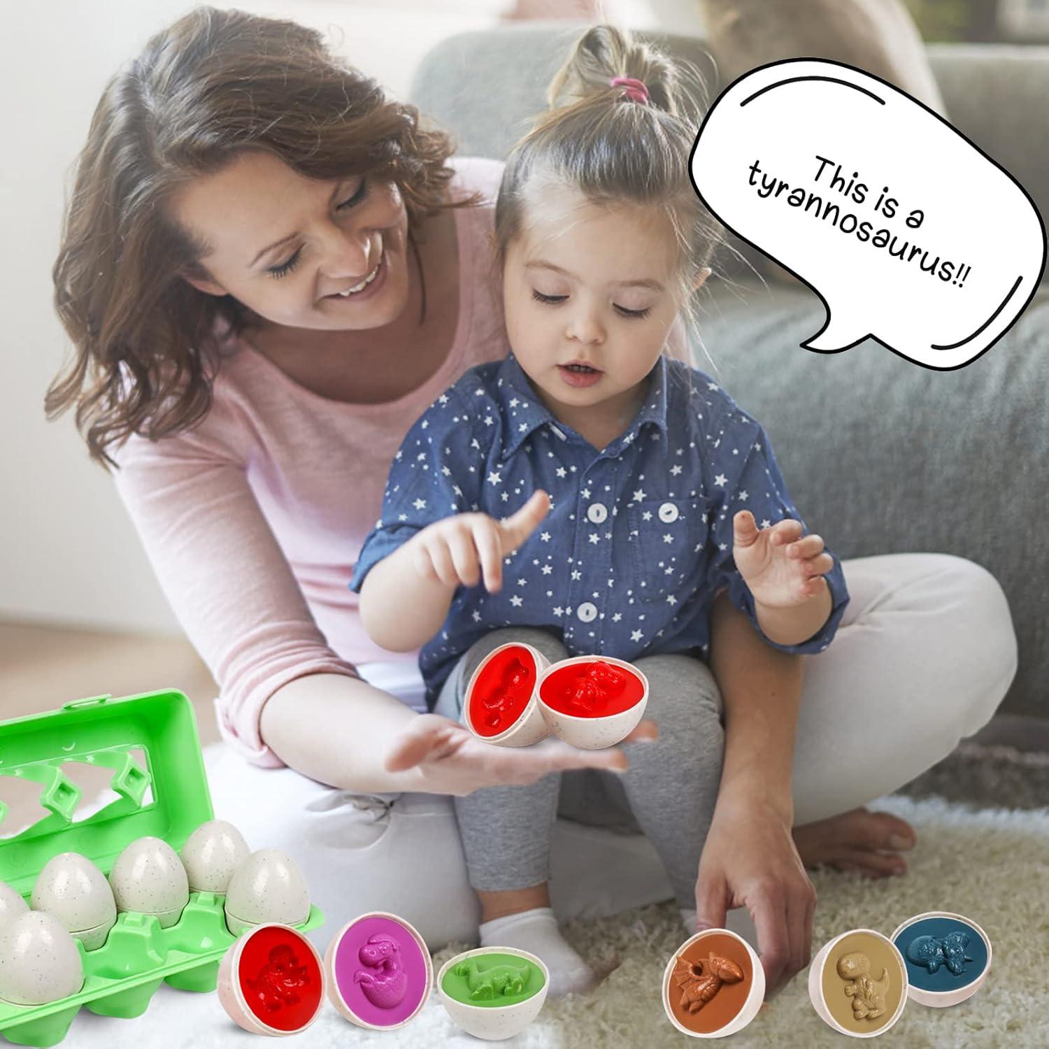 Juguetes Educativos Huevos de Dinosaurio NAODONGLI 12 Piezas