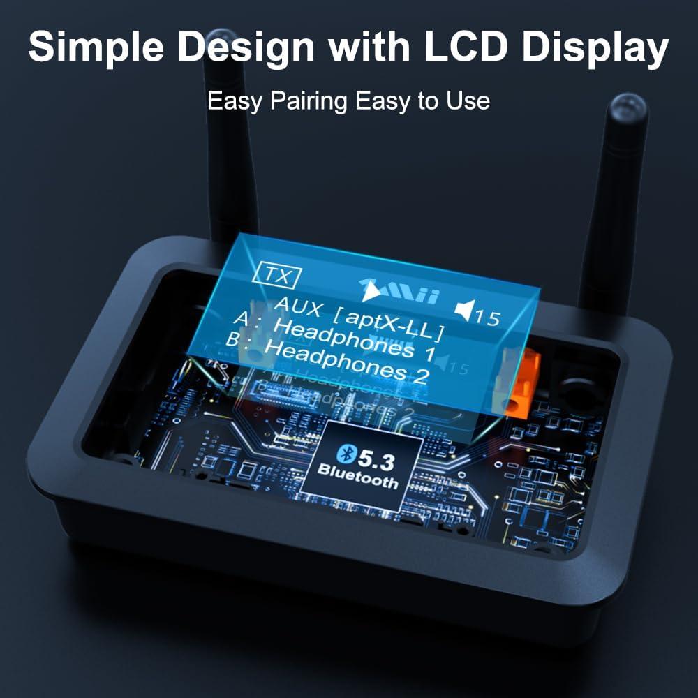 Transmisor Receptor Bluetooth 1Mii B03Pro+ LDAC 5.3