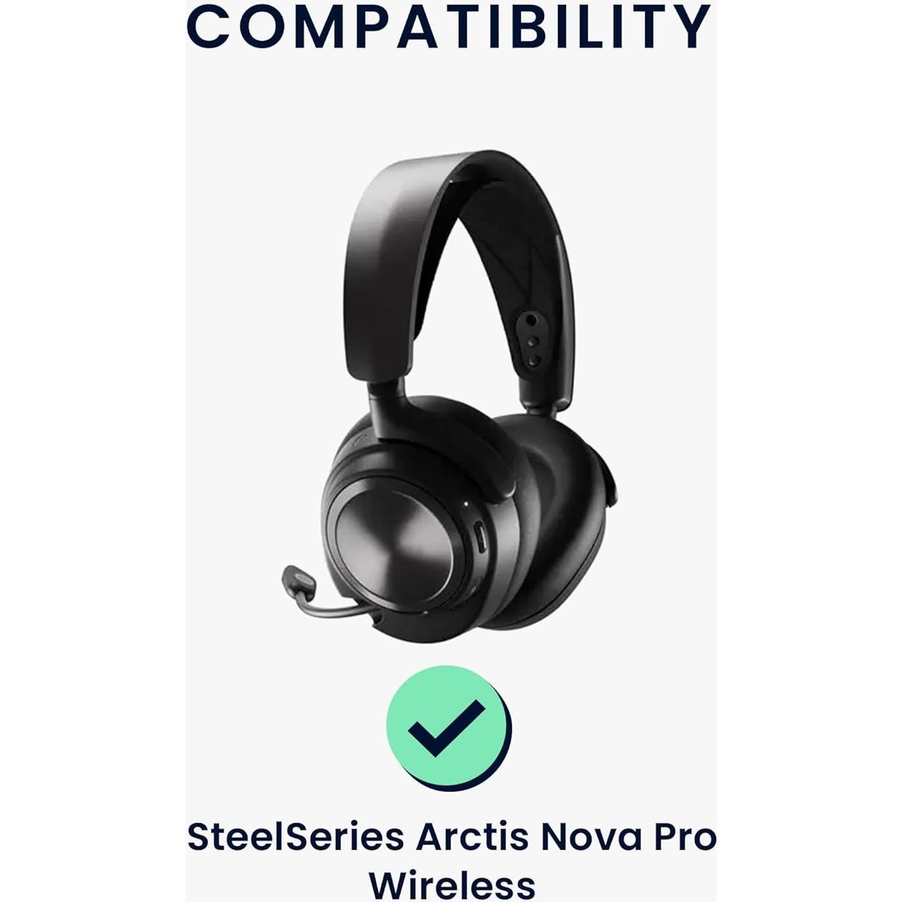 Almohadillas de Repuesto kwmobile para SteelSeries Arctis Nova Pro Wireless - Gel Refrigerante - Negro