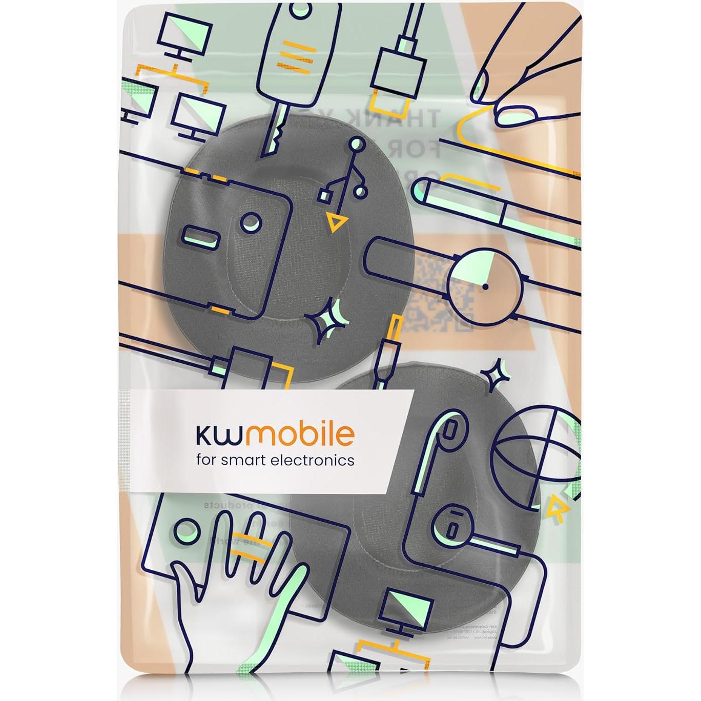 Almohadillas de Repuesto kwmobile para SteelSeries Arctis Nova Pro Wireless - Gel Refrigerante - Negro