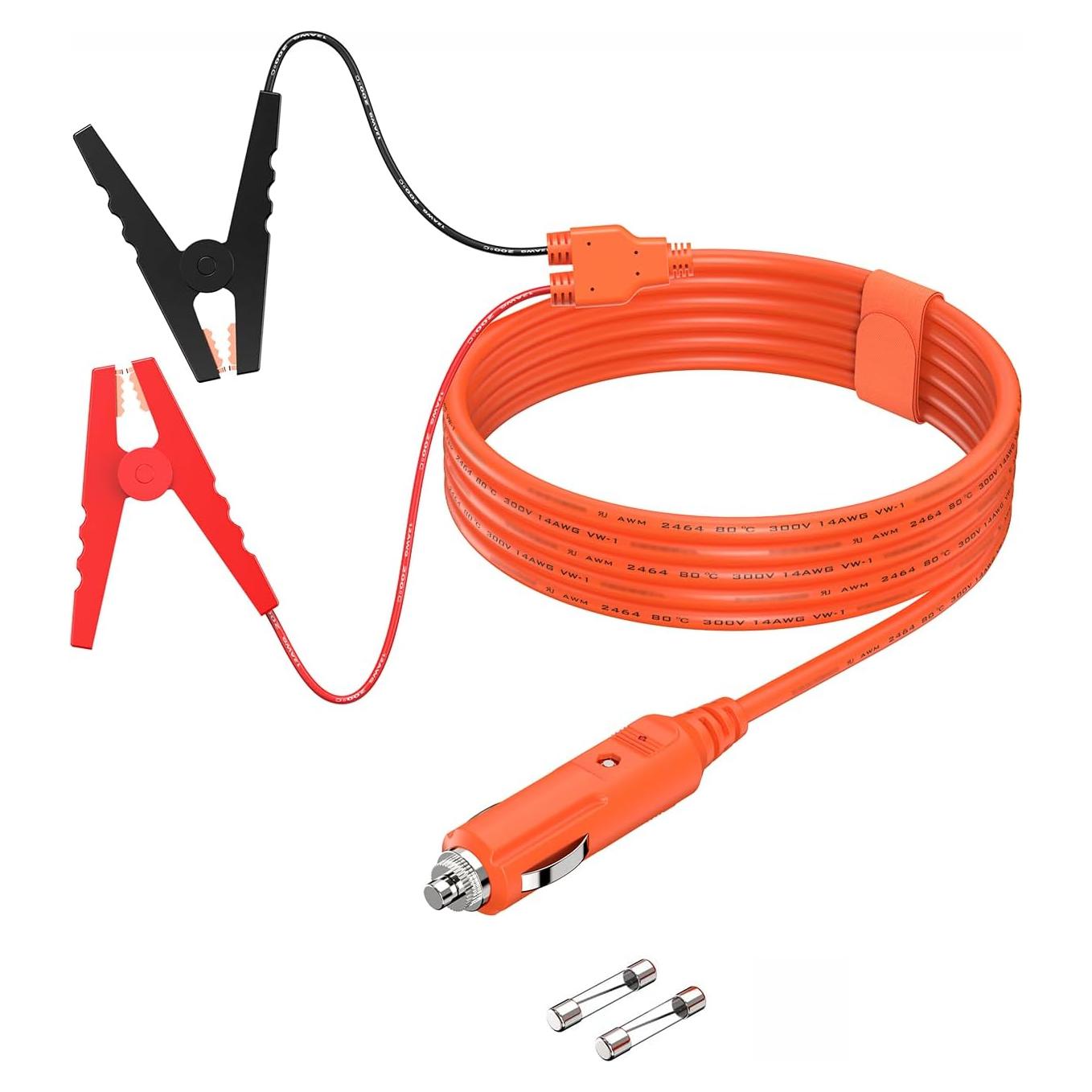 Cable de Carga de Batería de Coche Tonton 12V 2m 14AWG con Fusible