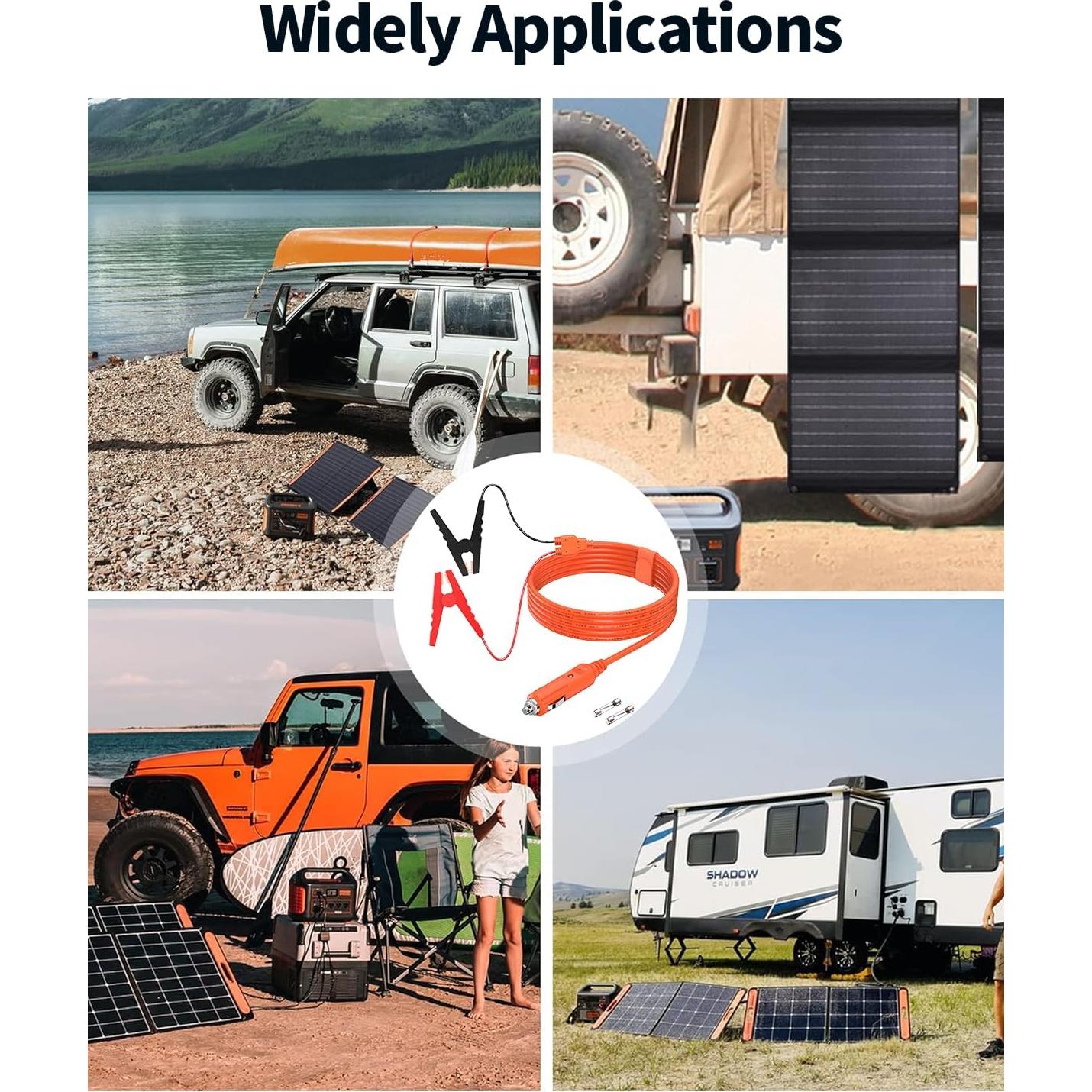 Cable de Carga de Batería de Coche Tonton 12V 2m 14AWG con Fusible