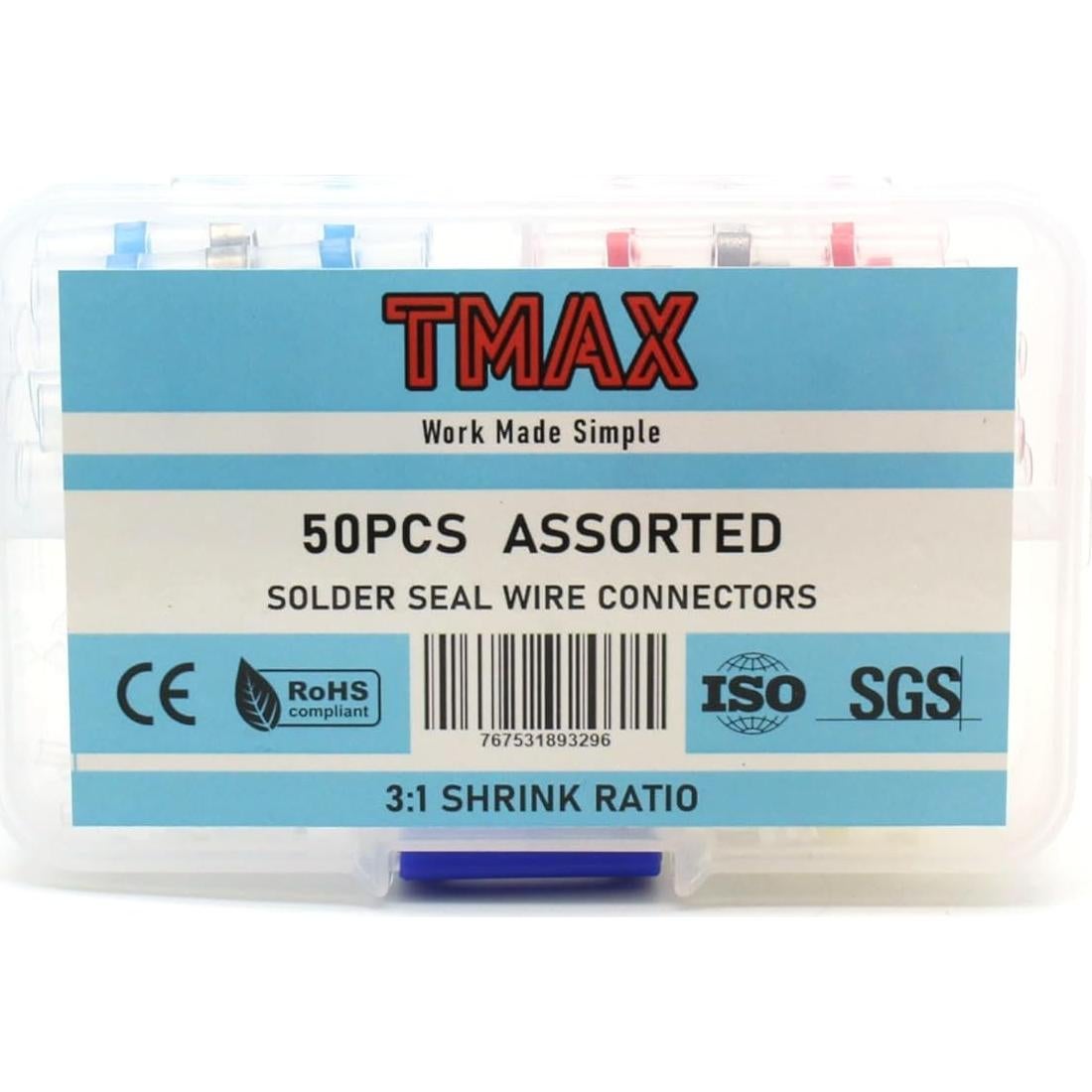 Conectores de Cable TMAX 50 Piezas Termocontraíbles Impermeables