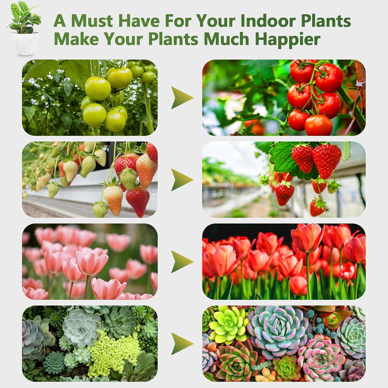 Luz de Cultivo LED Zyzykeji 3 Cabezas Espectro Completo 10 Niveles