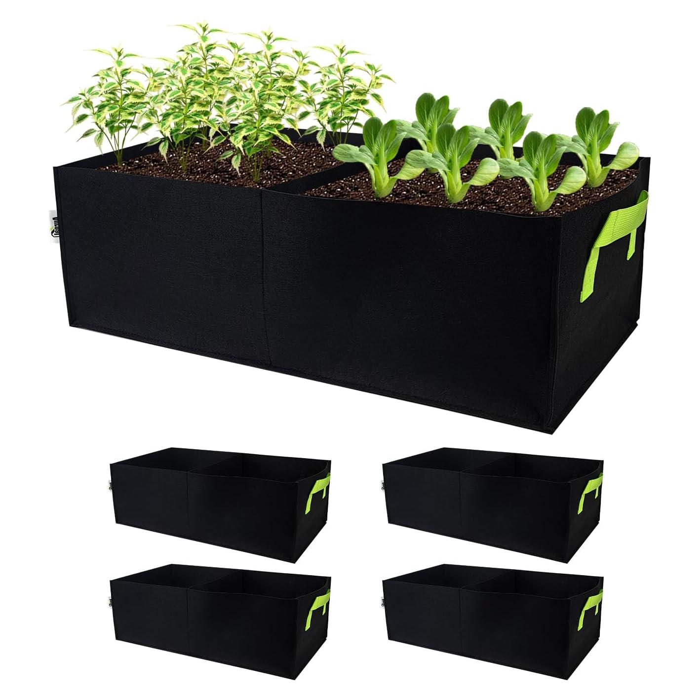 Bolsas de Cultivo Auroal 10 Galones 5 Pzas Tela Transpirable