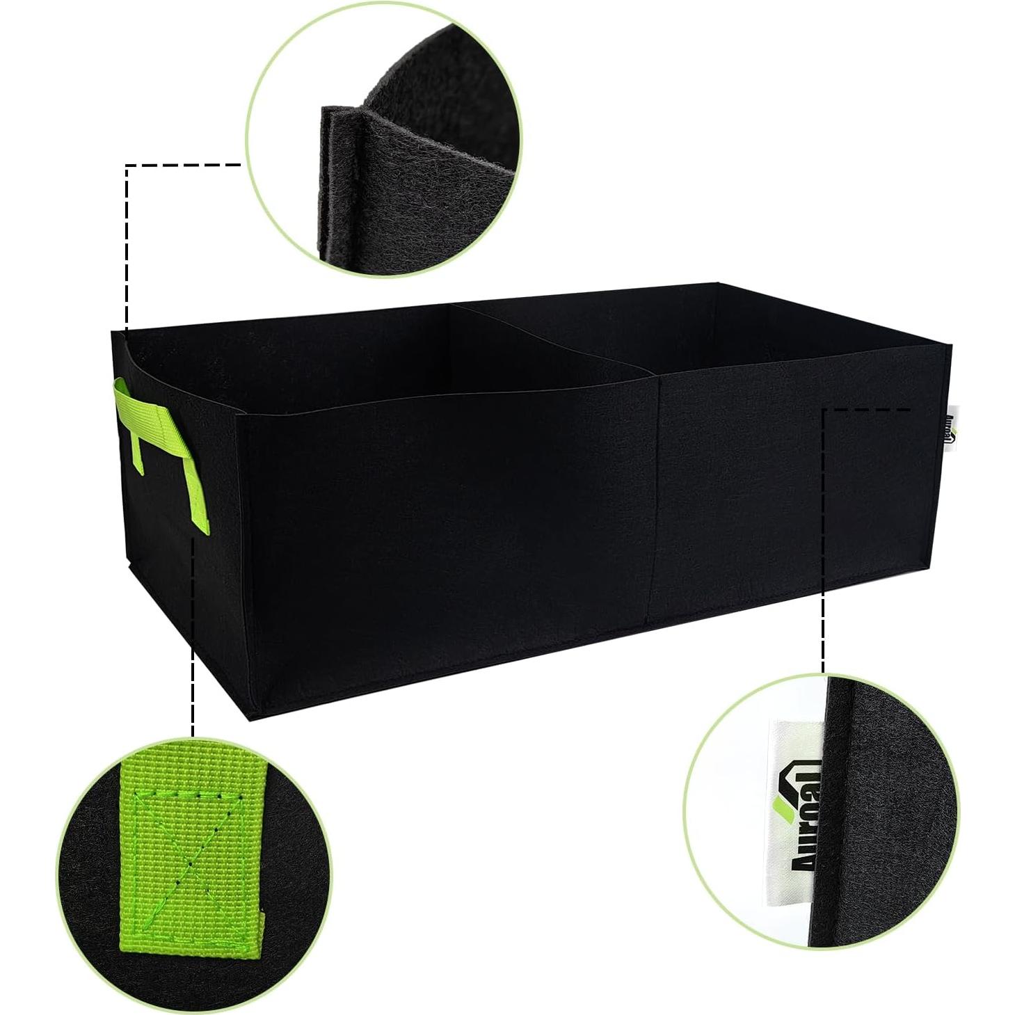 Bolsas de Cultivo Auroal 10 Galones 5 Pzas Tela Transpirable