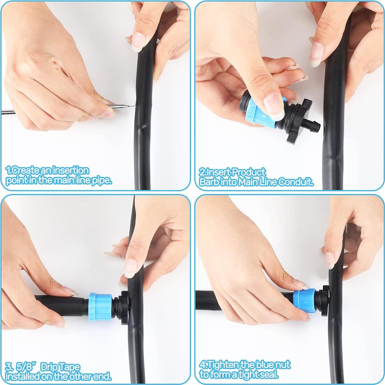 Kit de Riego por Goteo Frienda 50 Pcs 1/4" para 5/8" Cinta