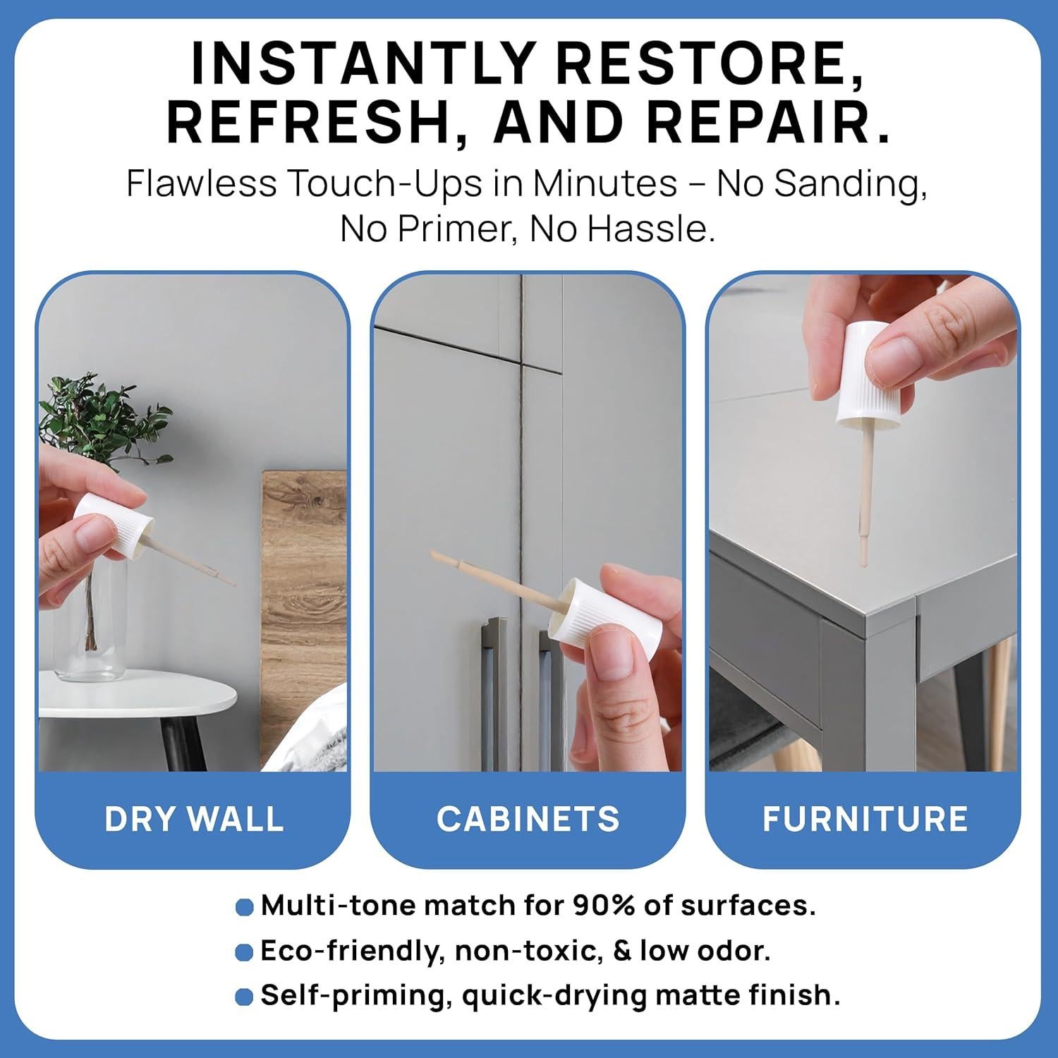 Pintura de Retoque Alora 3x90ml Gris Mate Secado Rápido