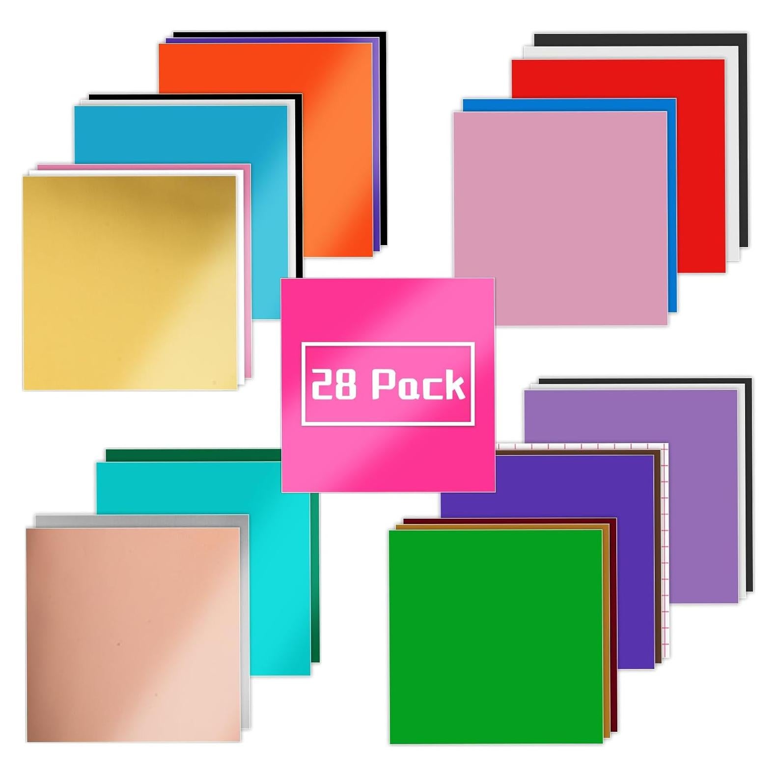 Vinilo Permanente IModeur 28 Hojas Coloridas para Corte