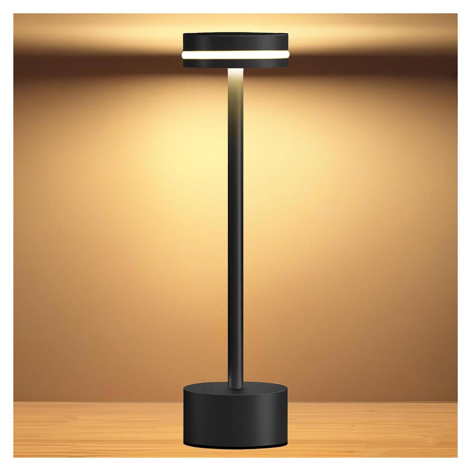 Lámpara de Mesa Inalámbrica Recargable OFiSEXPT Negra 31.24cm