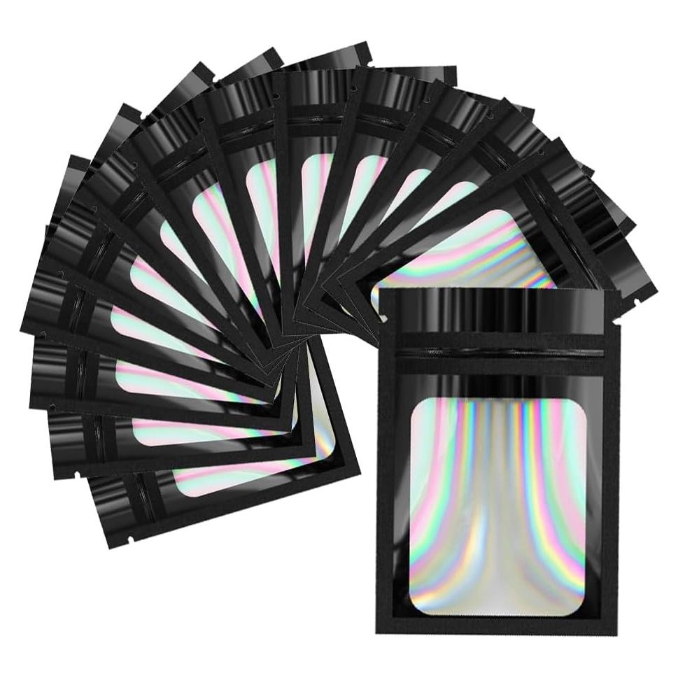 Bolsas Mylar Holográficas Reutilizables 6.9x10.2cm 4CP