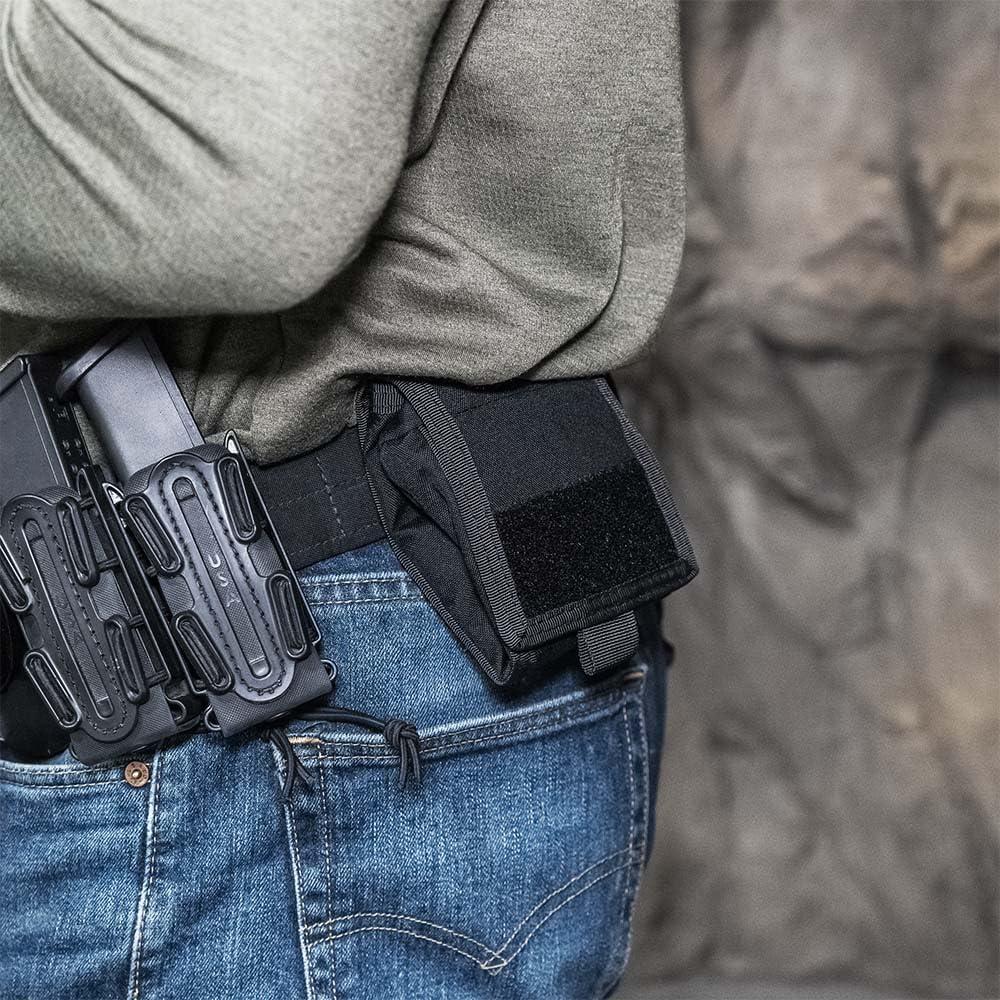 Bolsa Táctica Utilitaria GRITR Molle Plegable Negra 24x15cm