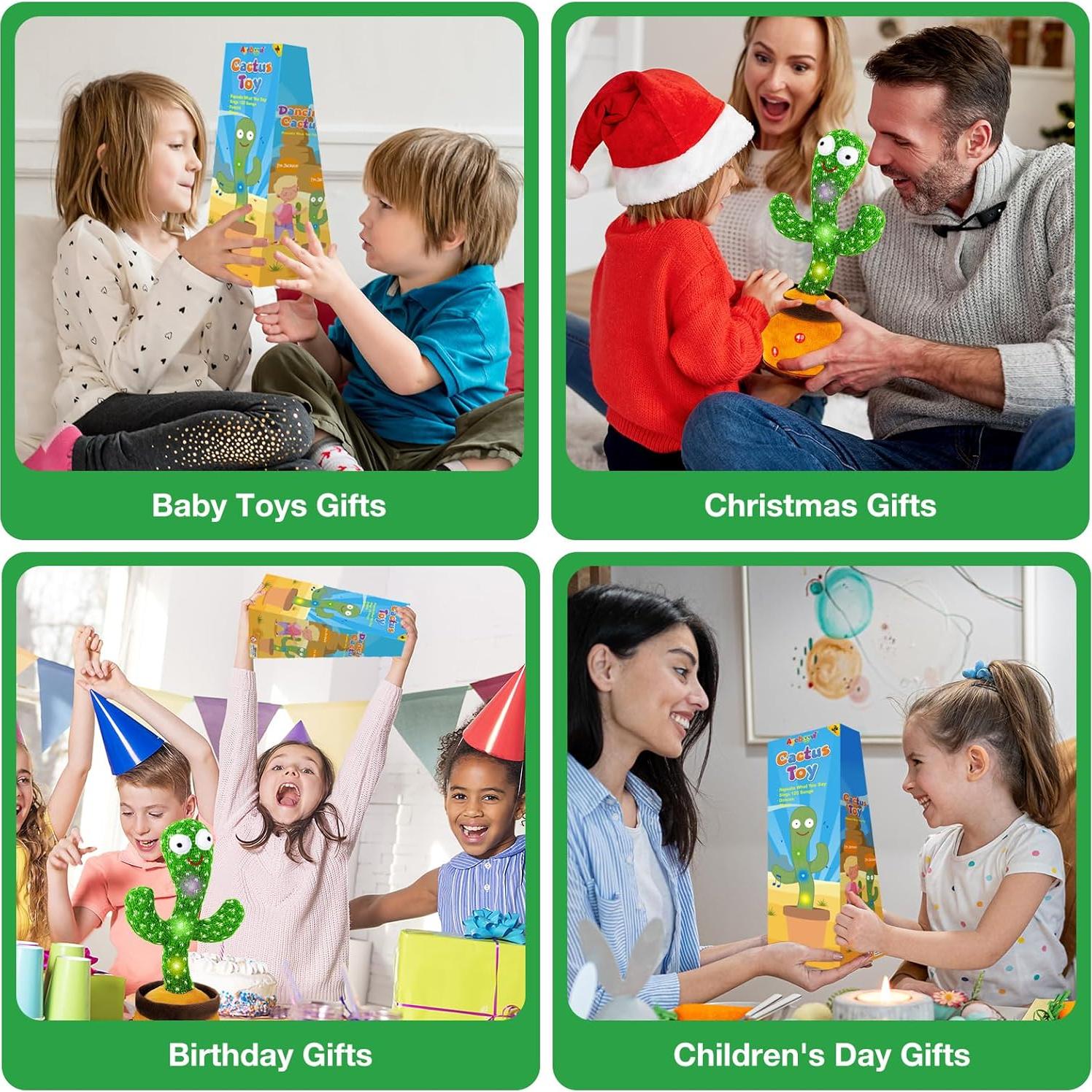 Juguete Interactivo de Cactus Hablante Ayeboovi 6-12 Meses